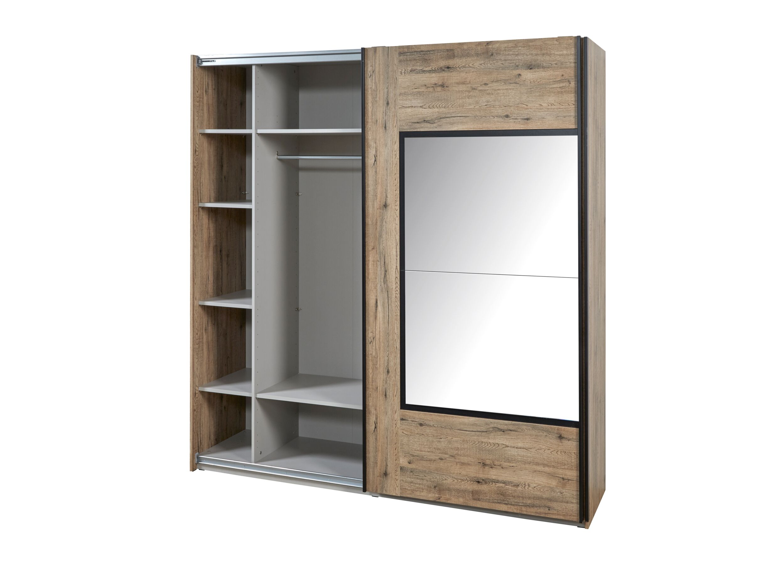 Armoire à portes coulissantes 217cm - décor - chêne scarlet