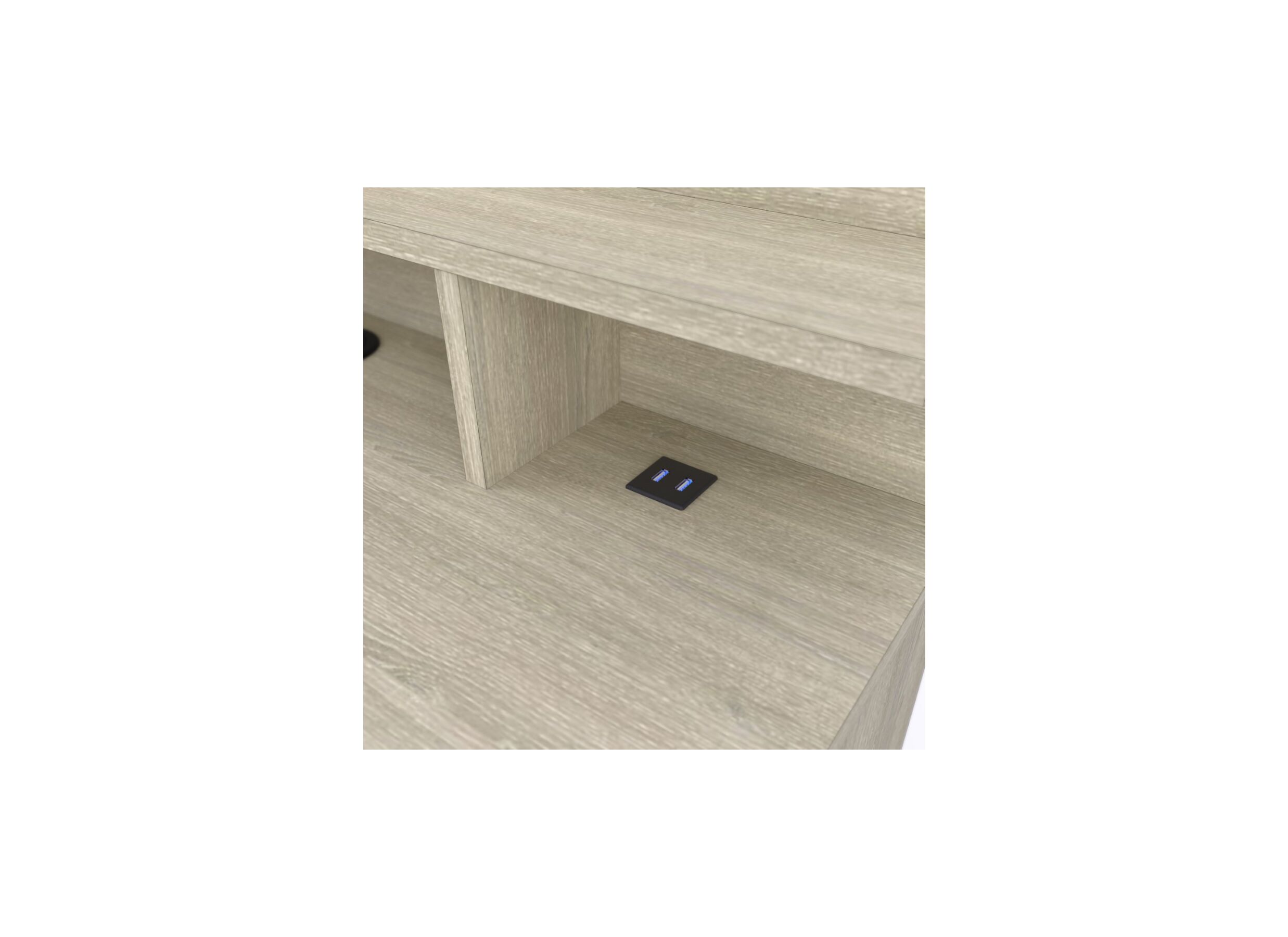 Bureau Malicia 122x59x120cm - decor - eik & wit
