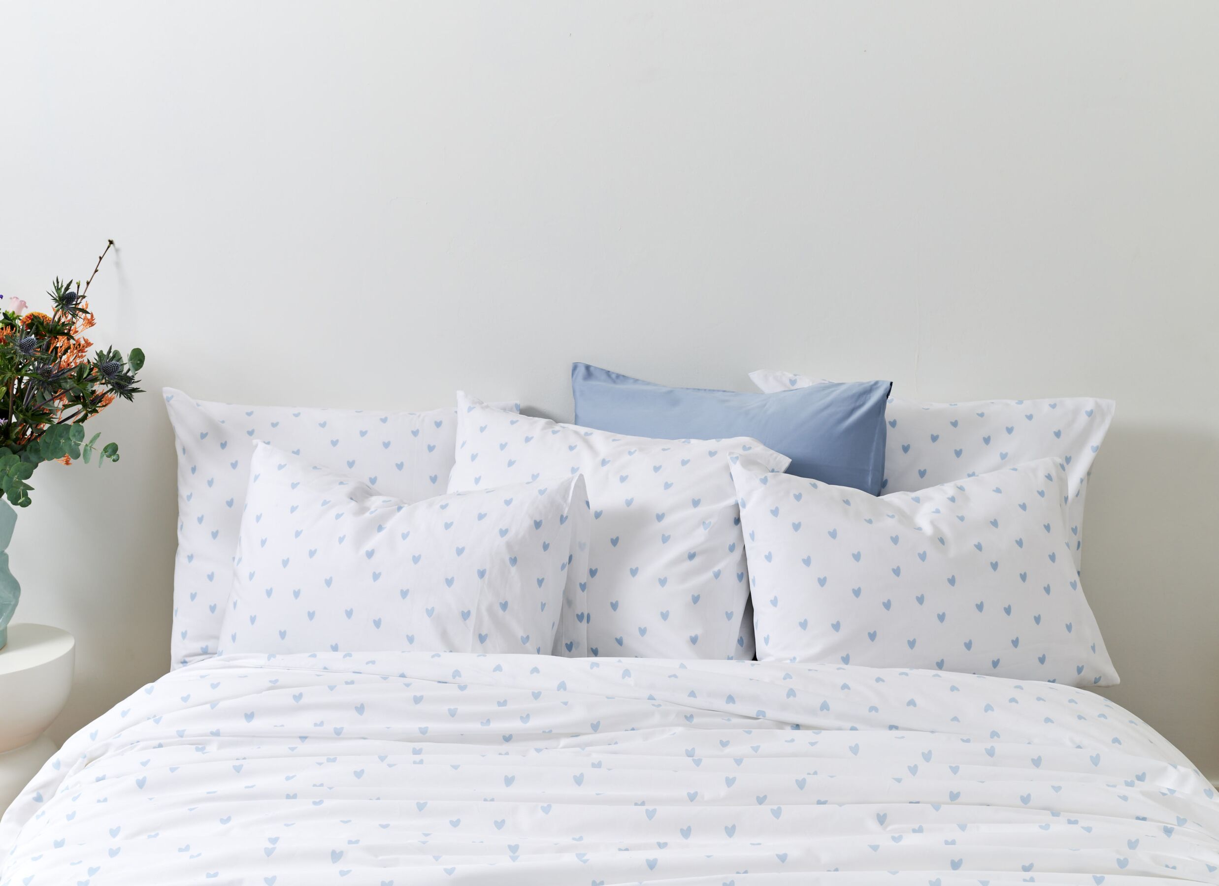 Foto ambiance - Housse de couette 240x200/220cm - coton - bleu & blanc