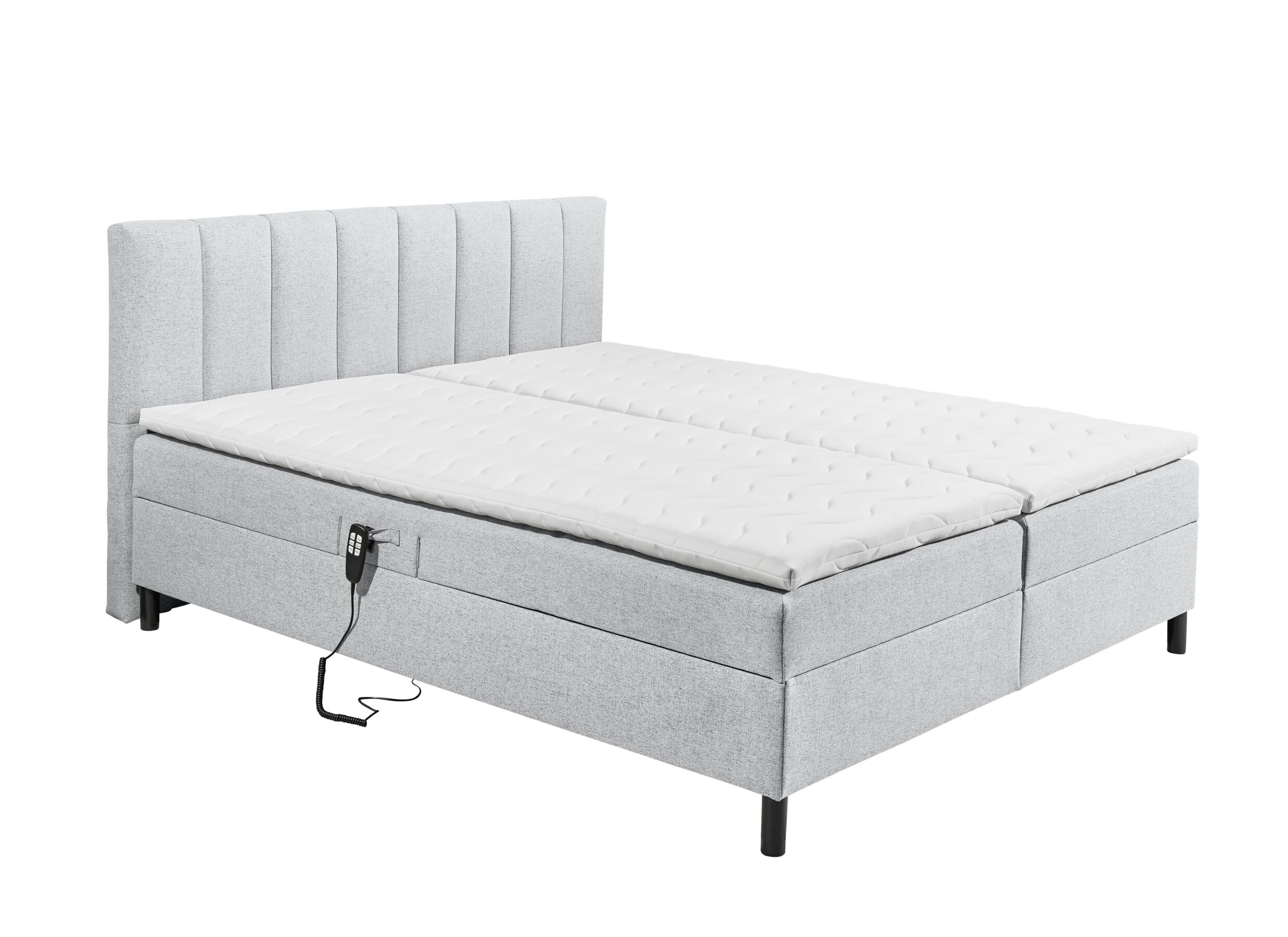 Aperçu - Lit box Miralindo 160x200cm - tissu - silver électrique