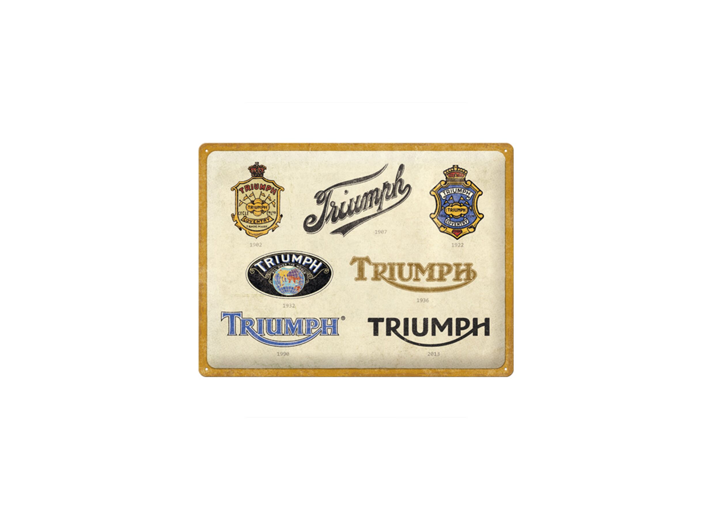 Plakkaat Triumph 40x30cm - metaal - multicolor