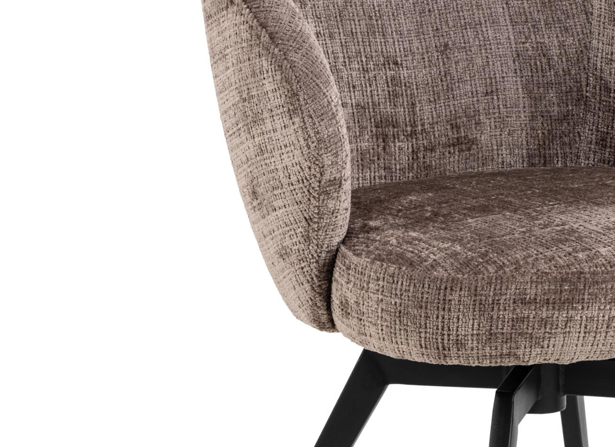 Detail - Chaise pivotante tissu - brun