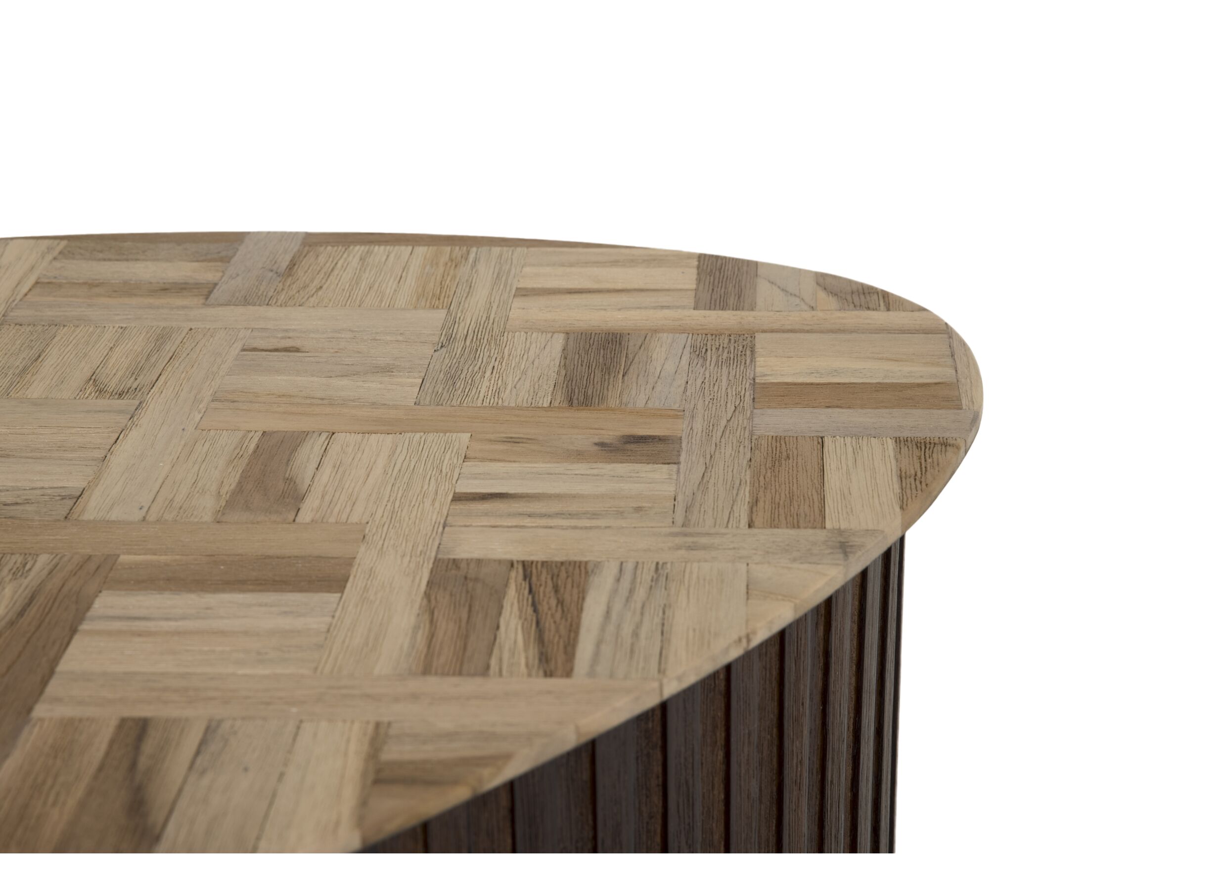 Detail - Table basse Noah teck massif ronde