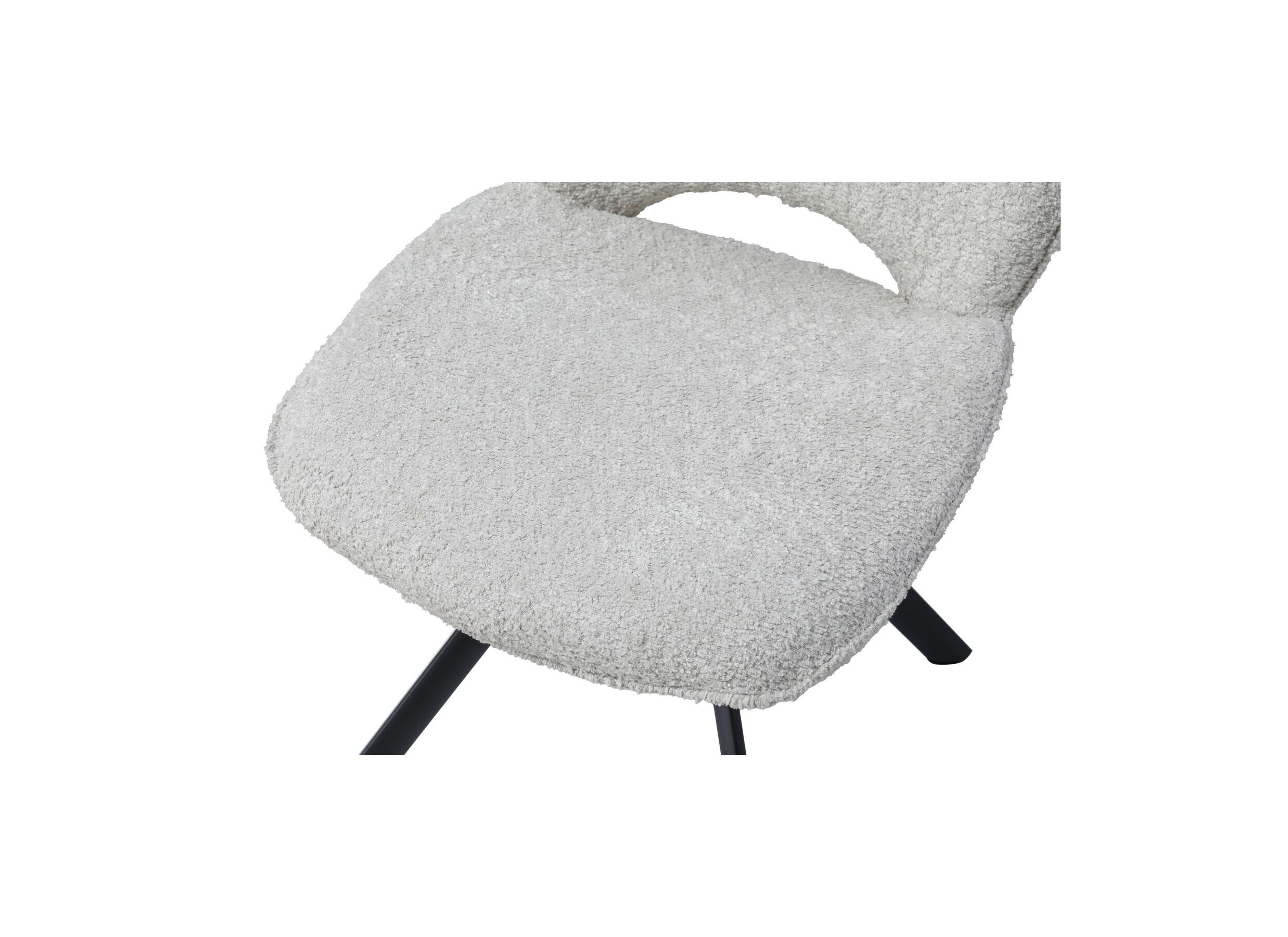 Detailfoto - Draaistoel Adrian 60x58x86cm - polyester - wit