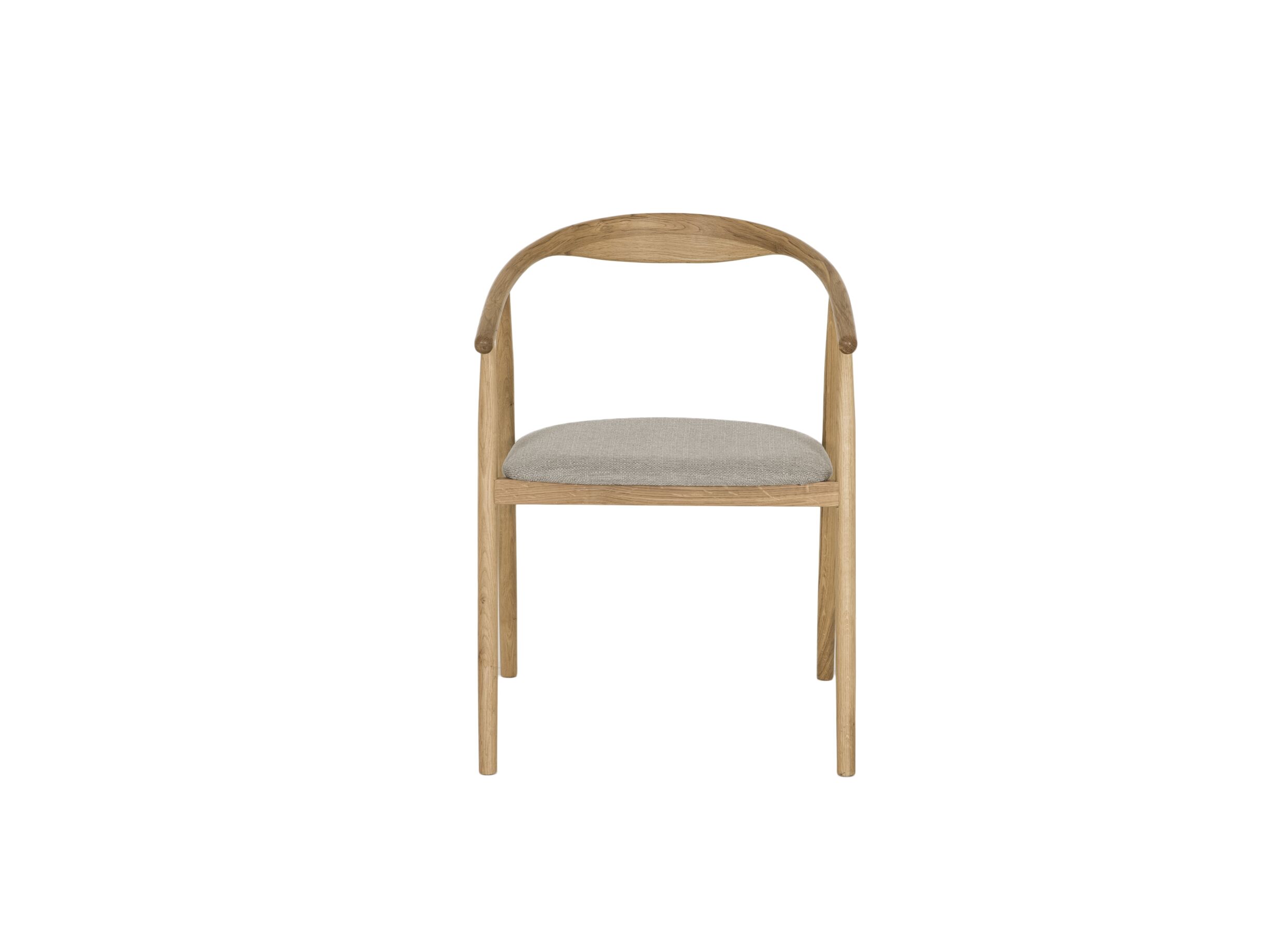 Aperçu - Chaise Baradine 56x55x78cm - chêne massif - naturel/gris clair