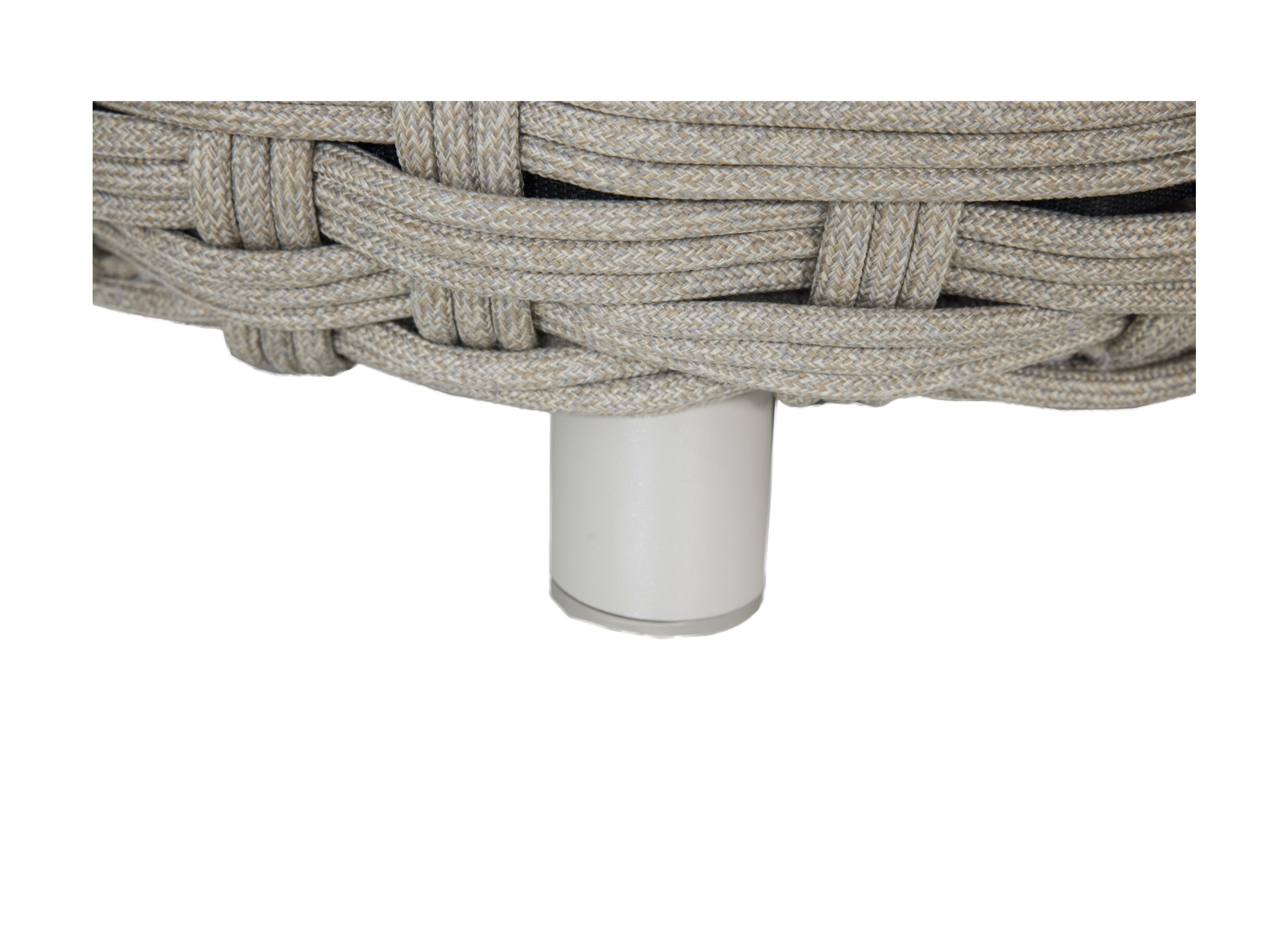 Detail - Pouf Outdoor Ø48,5x38cm - aluminium & corde - beige