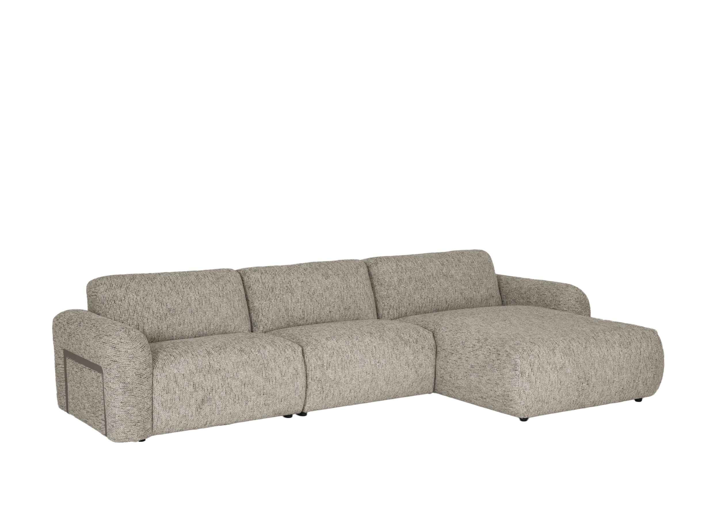 Hoeksalon Famy 353x187cm - stof - zand - Canapé d'angle Famy 353x187cm - tissu - sable