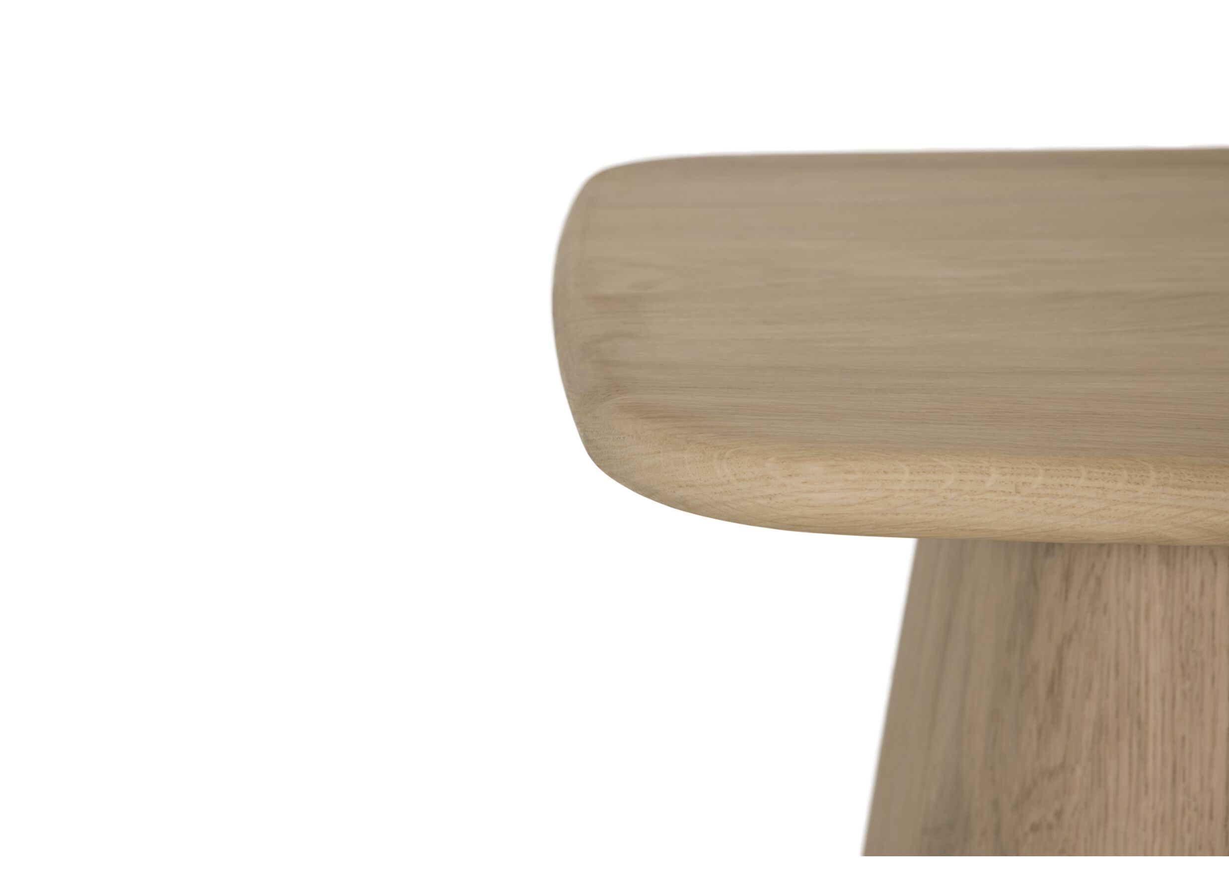 Detail - Table d'appoint Tsingy 58x58x46cm - chêne massif et placage - naturel