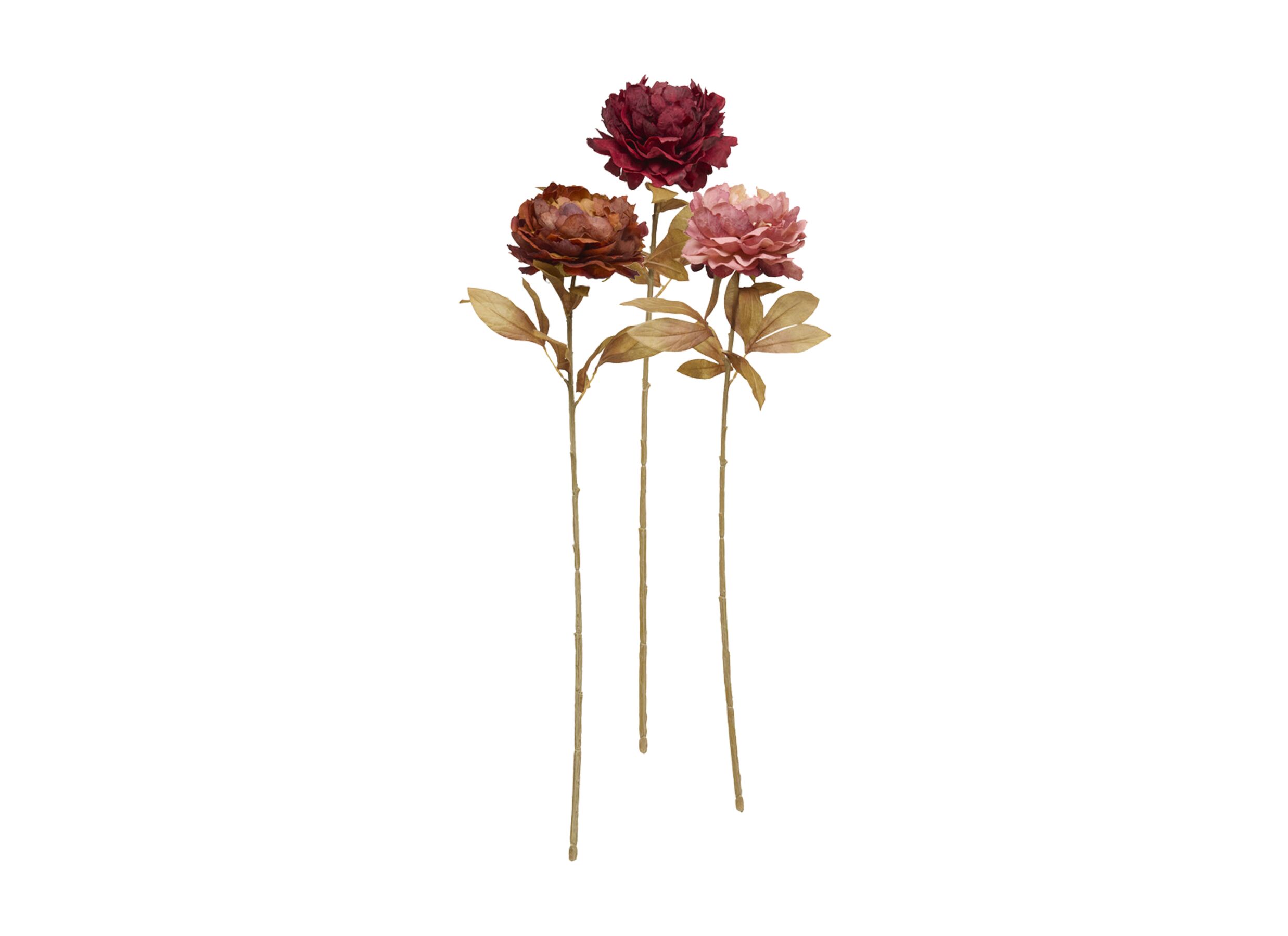 Kunstbloem Pioenroos H76cm - kunststof - multicolor - Kunstbloem Pioenroos H76cm - kunststof - multicolor