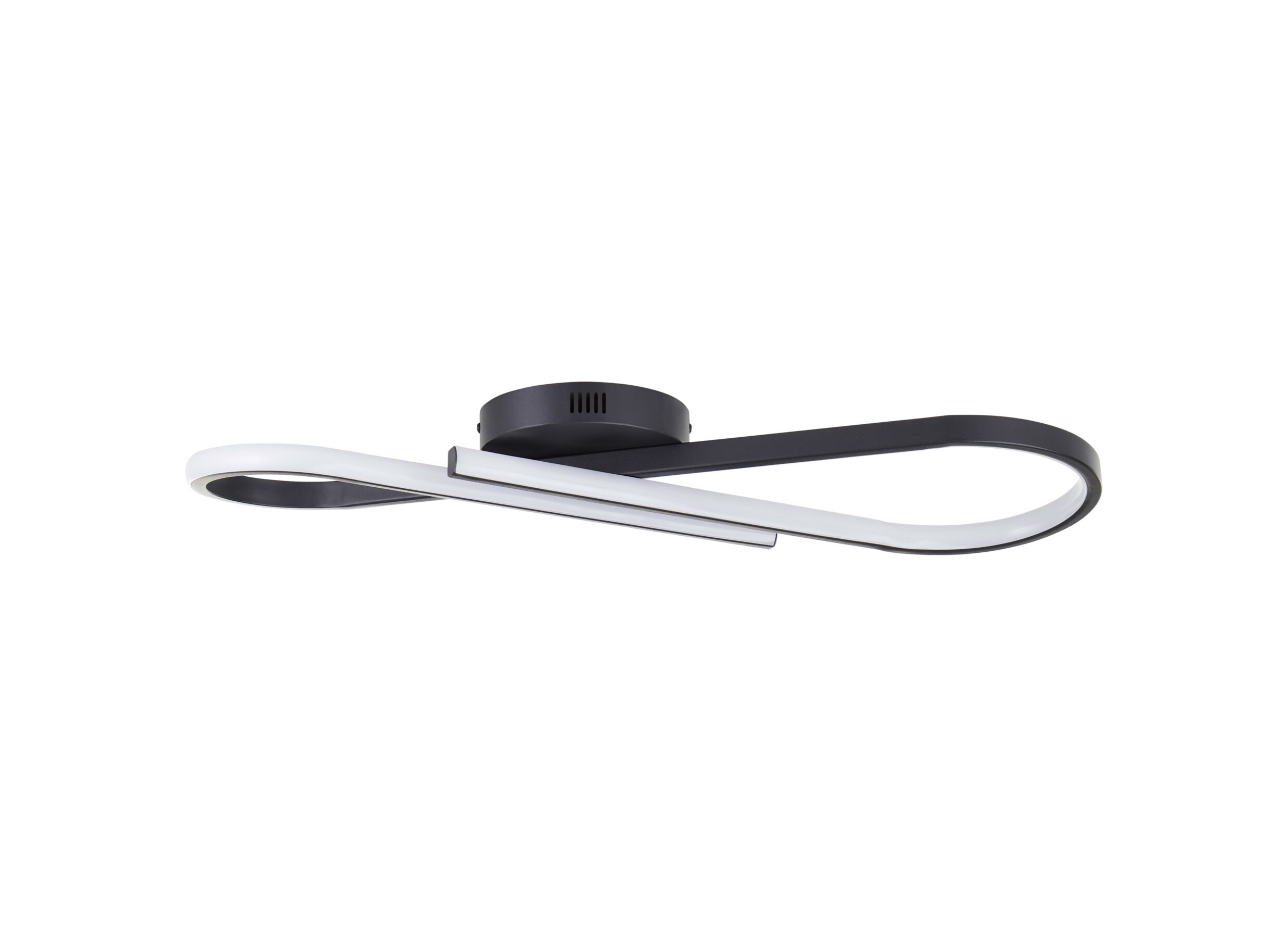 Plus Important - Plafonnier Hinton 20x65,5x7cm - plastique & métal - noir