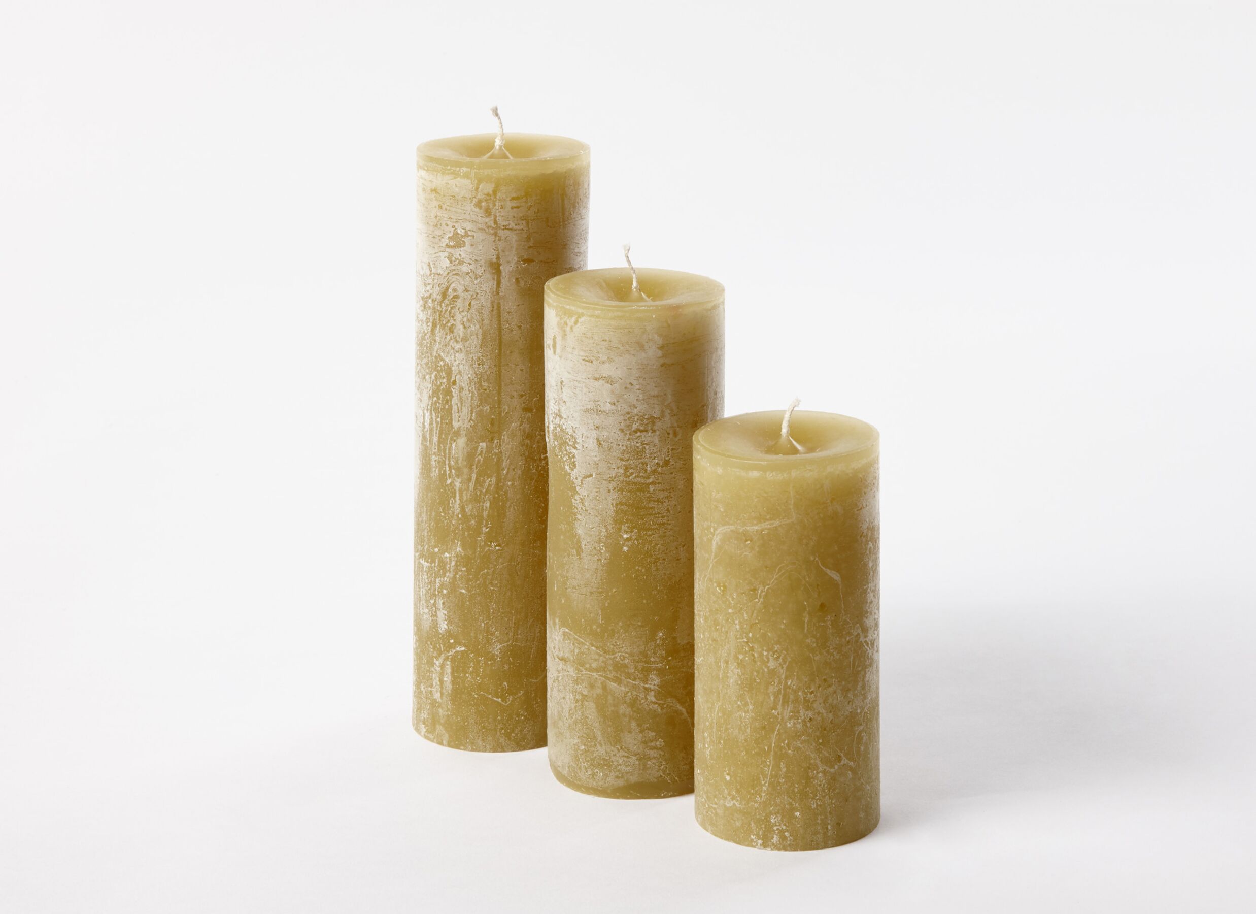 Kaars Ø8 - Bougie Ø8,6xH20cm - paraffine - vert mousse