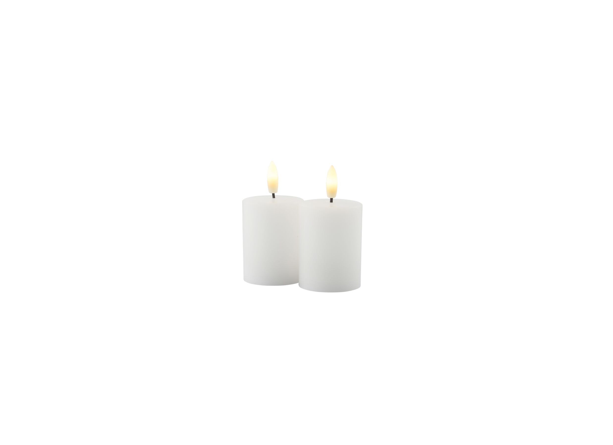 Ledkaars Sille Rechargeable wit set van 2