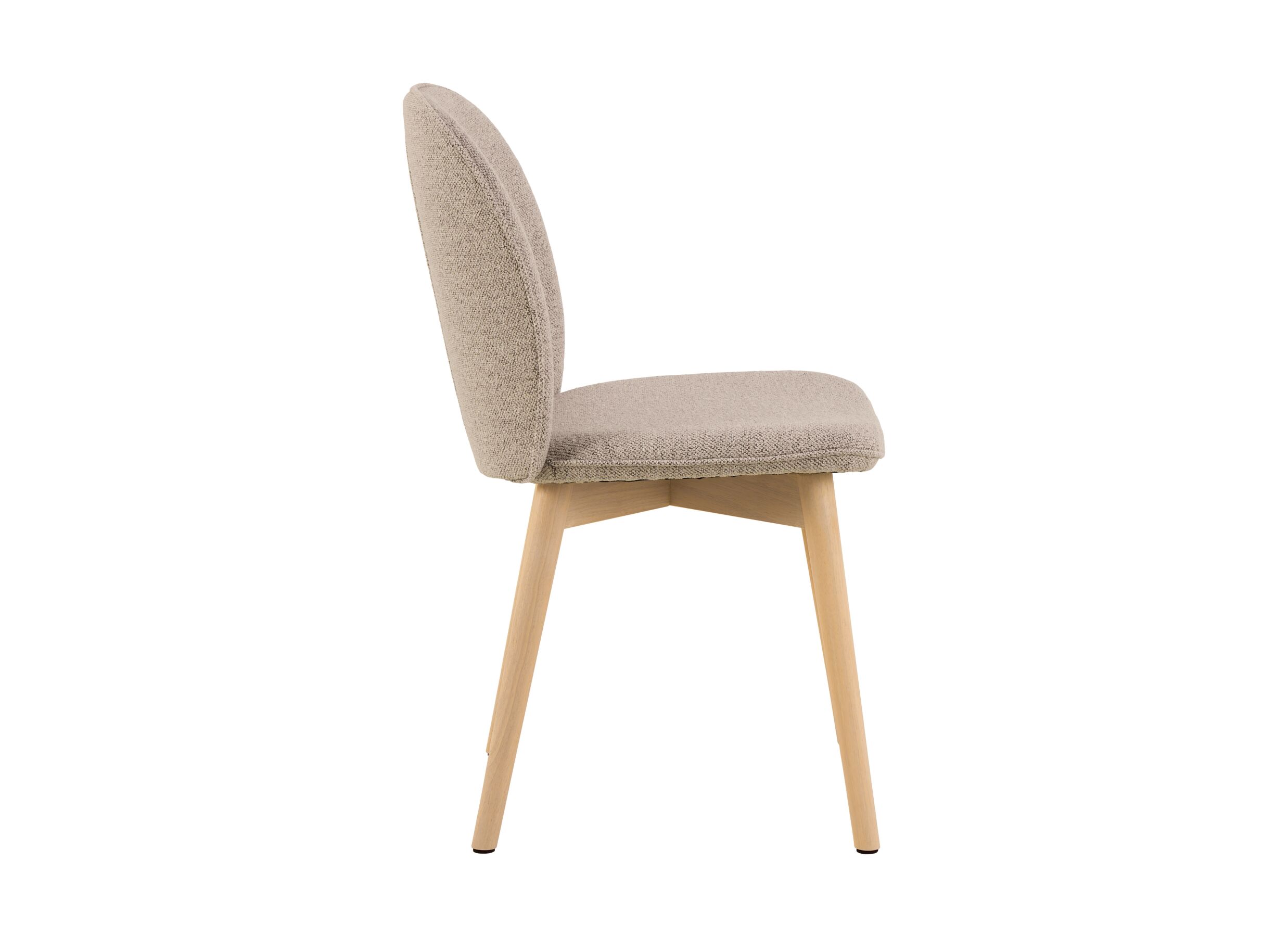 Overzichtsfoto - Stoel 47x49,5x89cm - stof - beige/white oiled oak