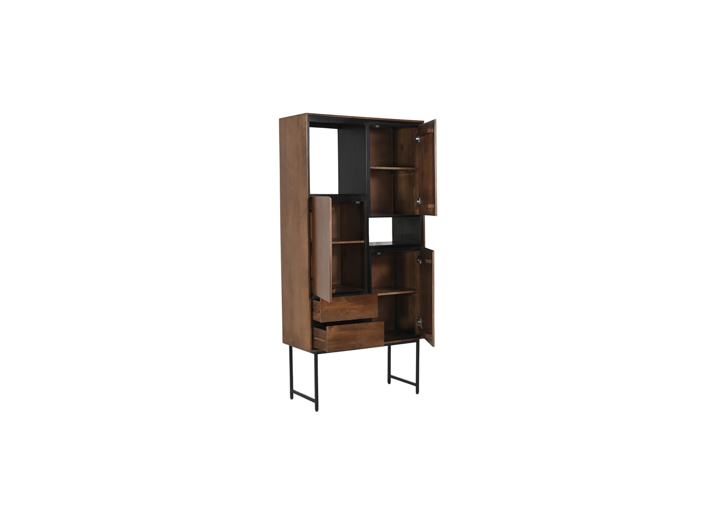 Indeling - Kast Ferrato 100cm - mango massief - naturel