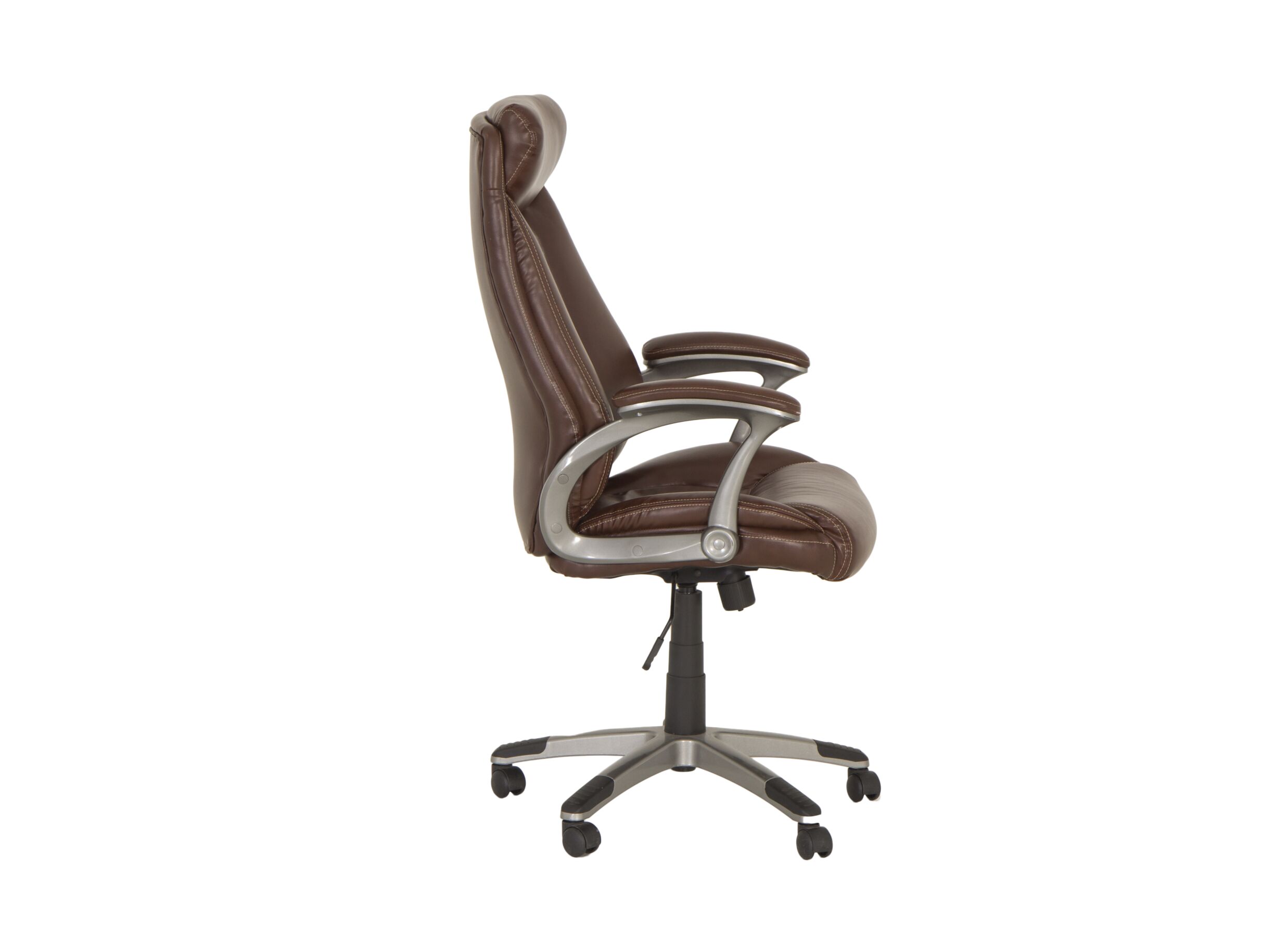Chaise de bureau Captain 66x66x124cm - similicuir - marron