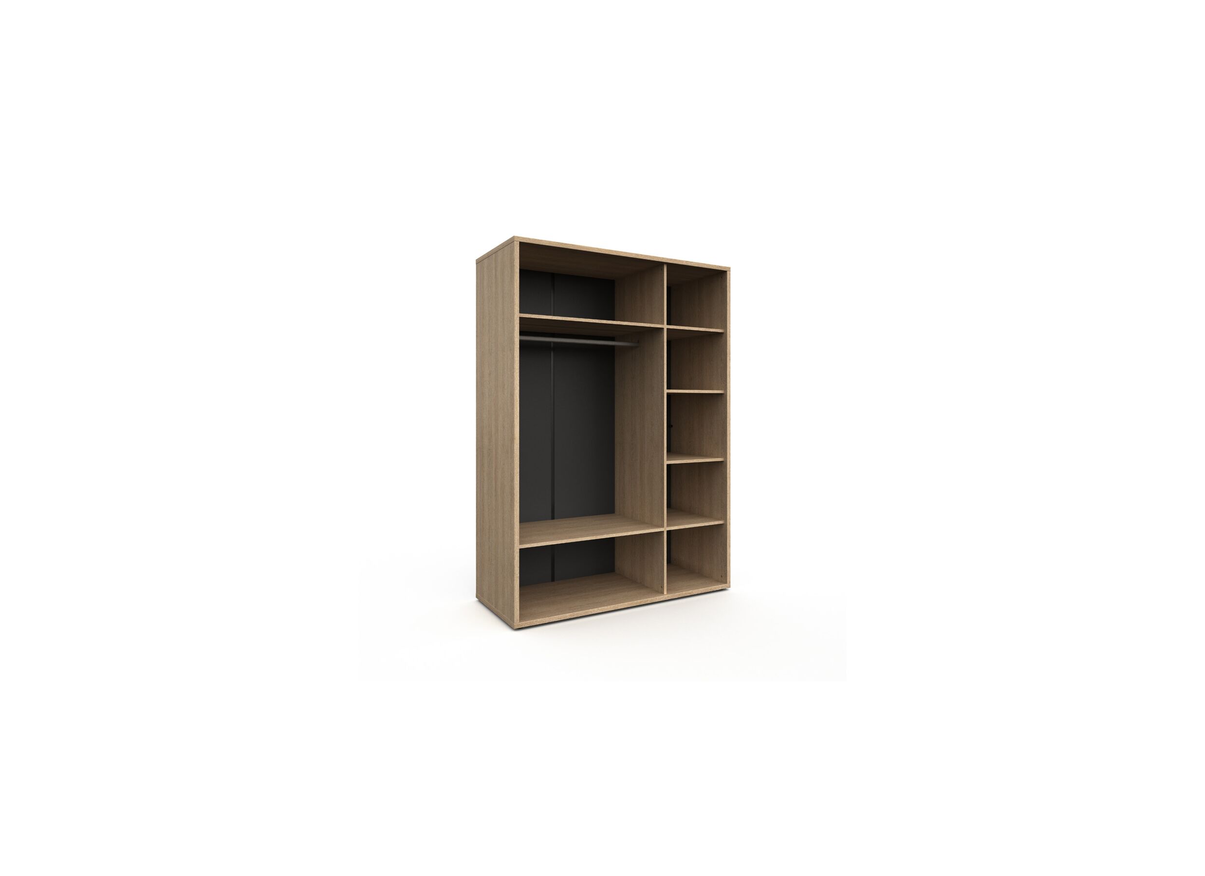Indeling - Kleerkast Tessa 151x63x210cm - melamine - zand eik