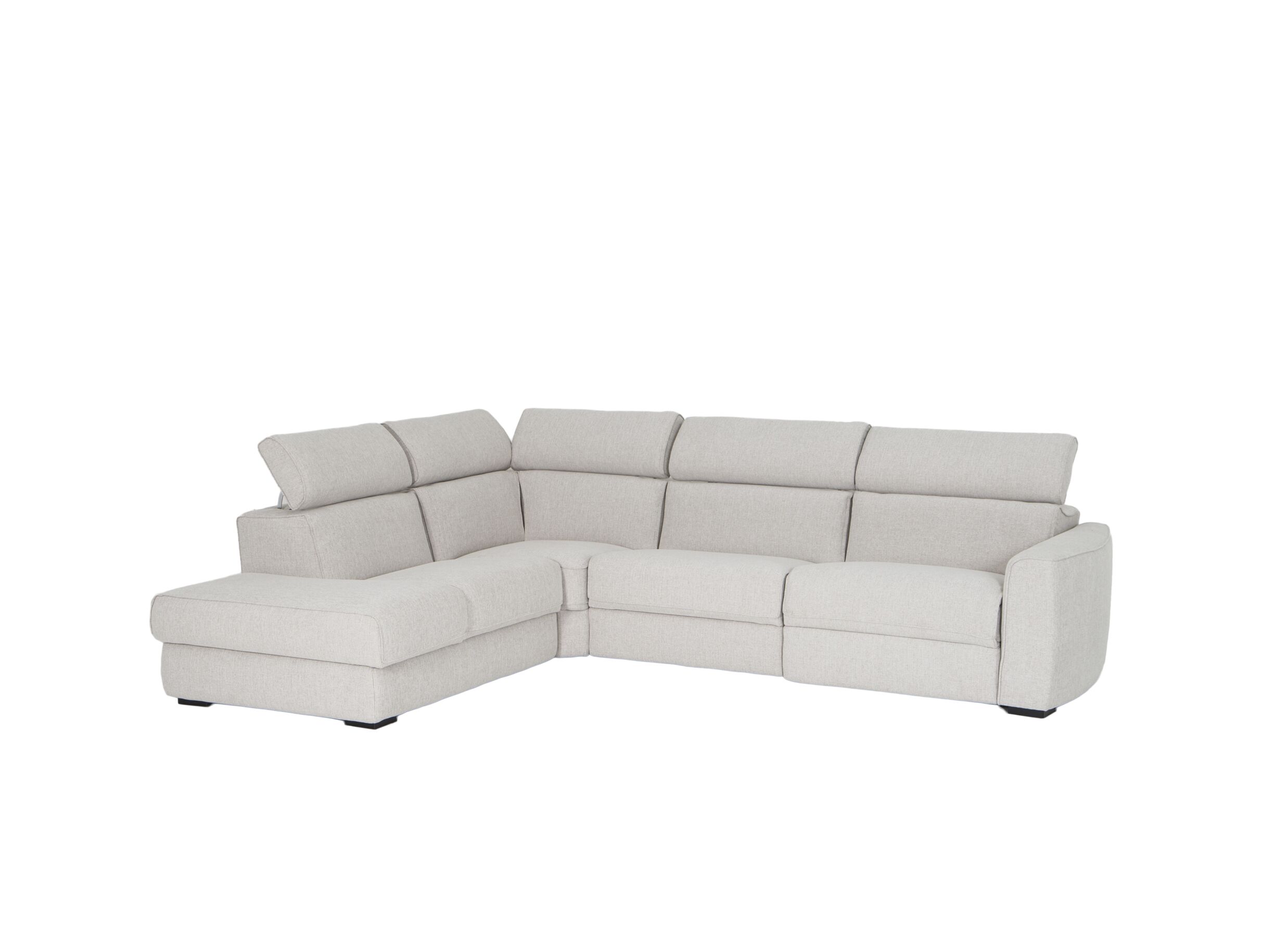 Overzichtsfoto - Hoeksalon Dreamer 305x260cm - stof - wit met relax