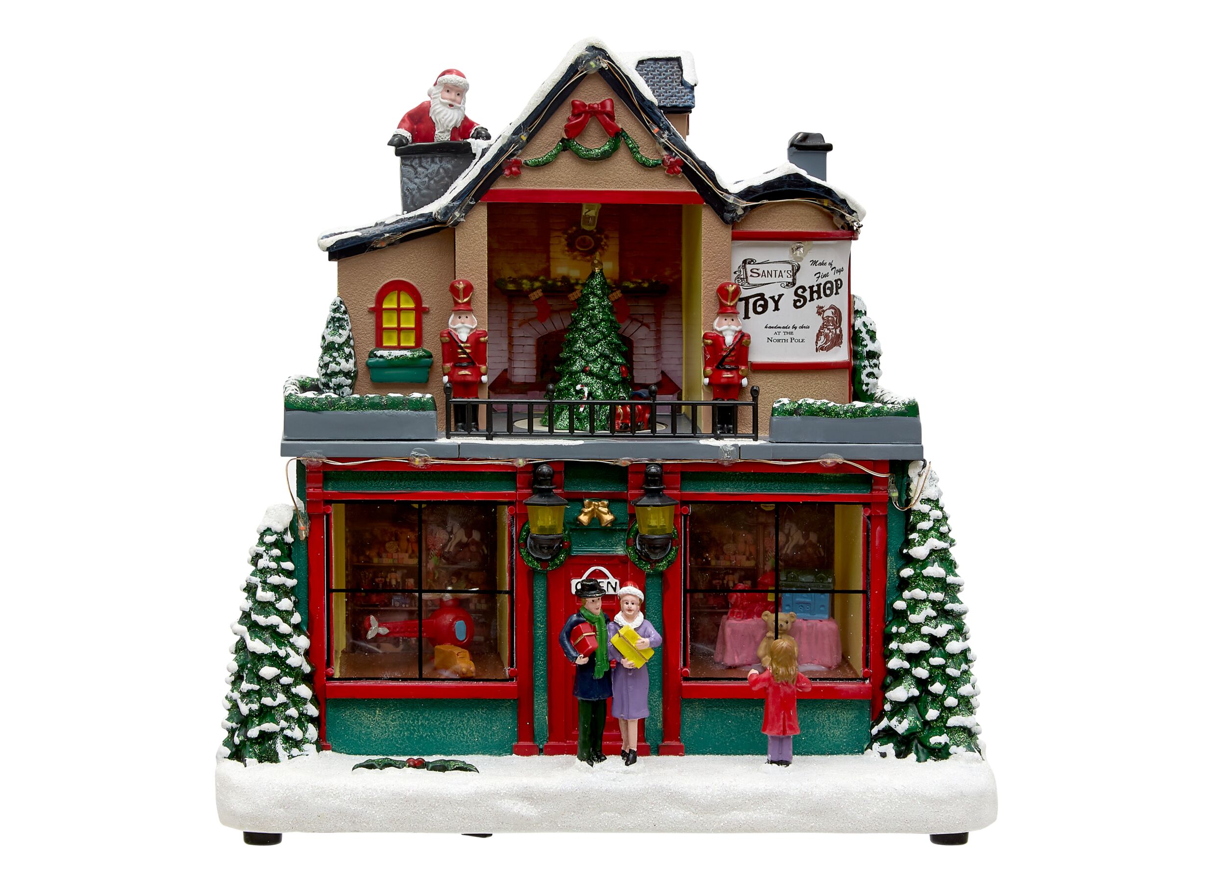 Overzichtsfoto - Kerstdecoratie Cadeauwinkel LED H23,8cm - polystone - multicolor