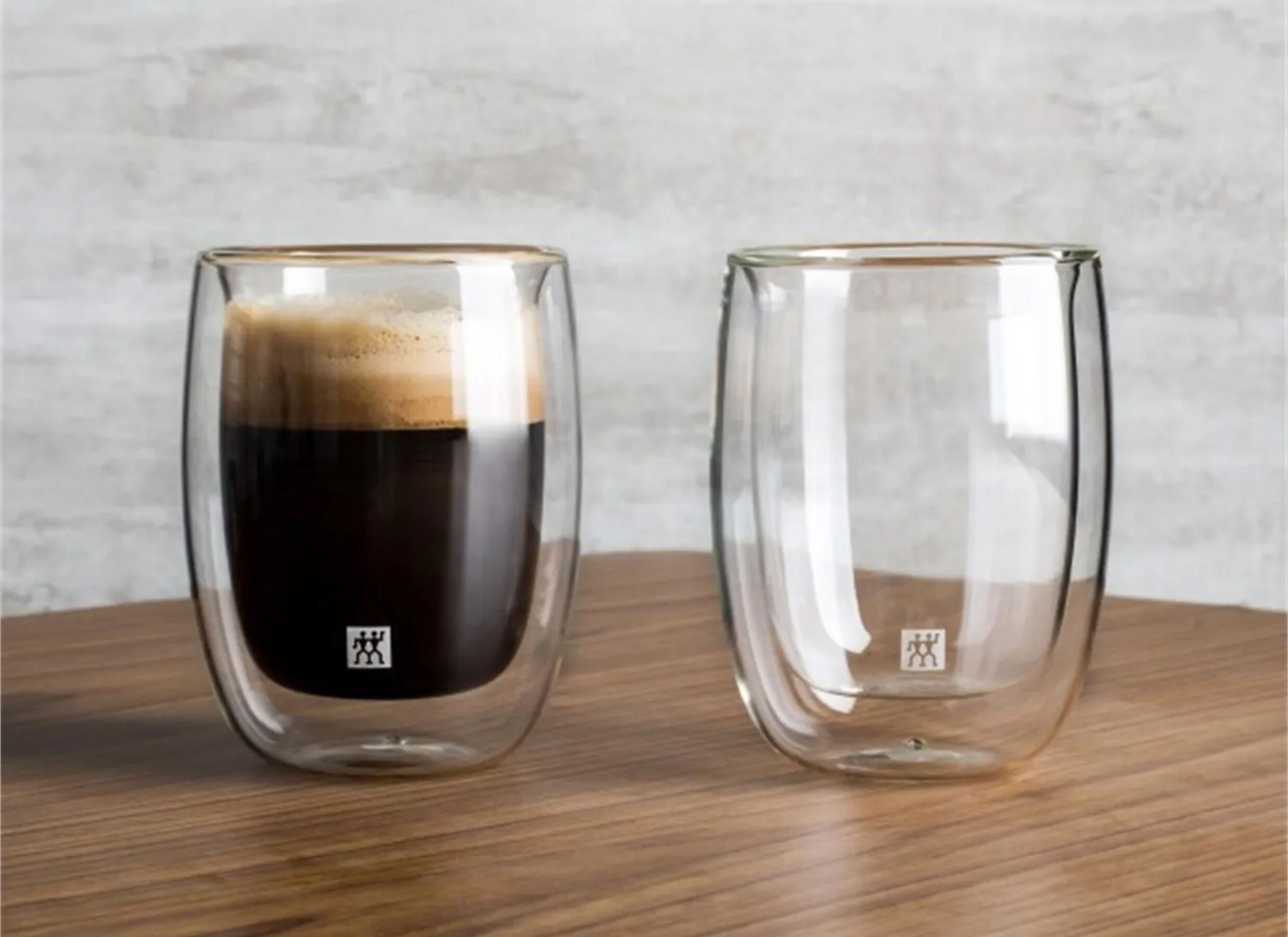 Foto ambiance - Mug Sorrento À double paroi 20cl - verre - transparent lot de 2