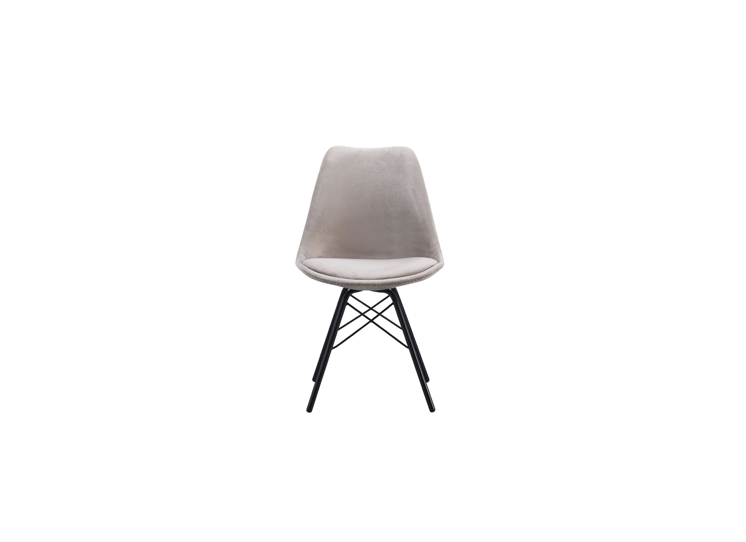 Chaise Gigi 48,5x54,5x82cm - velours - gris brun