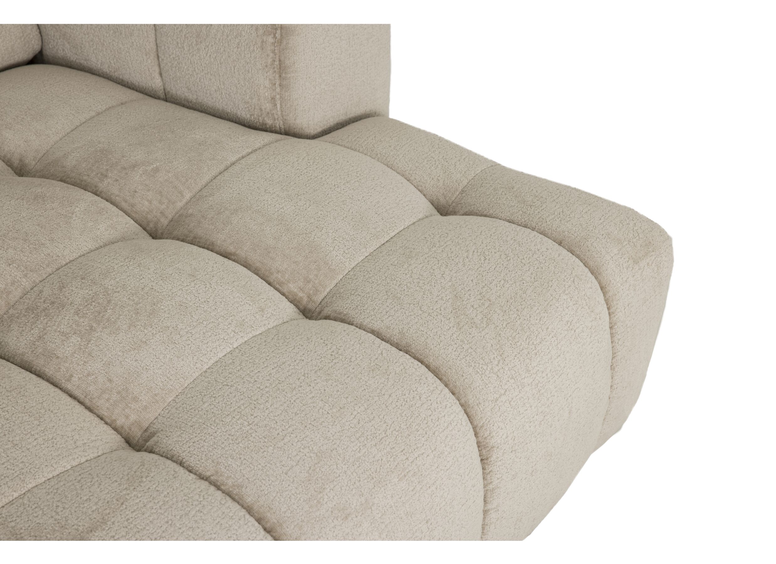 Canapé d'angle Alps 3+1 places - tissu - beige