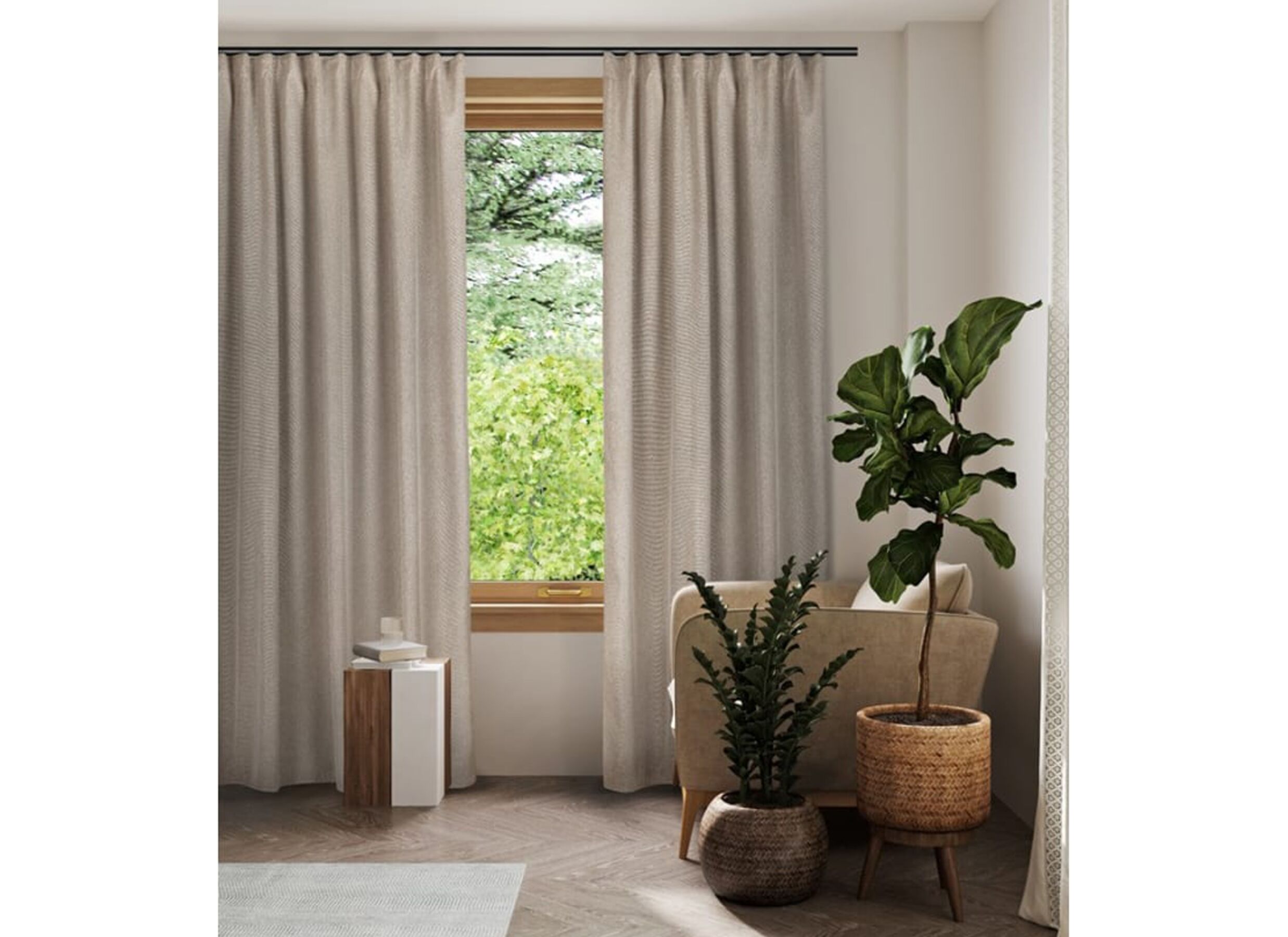 Sfeerfoto - Gordijn Gregor 140x250cm - polyester - beige