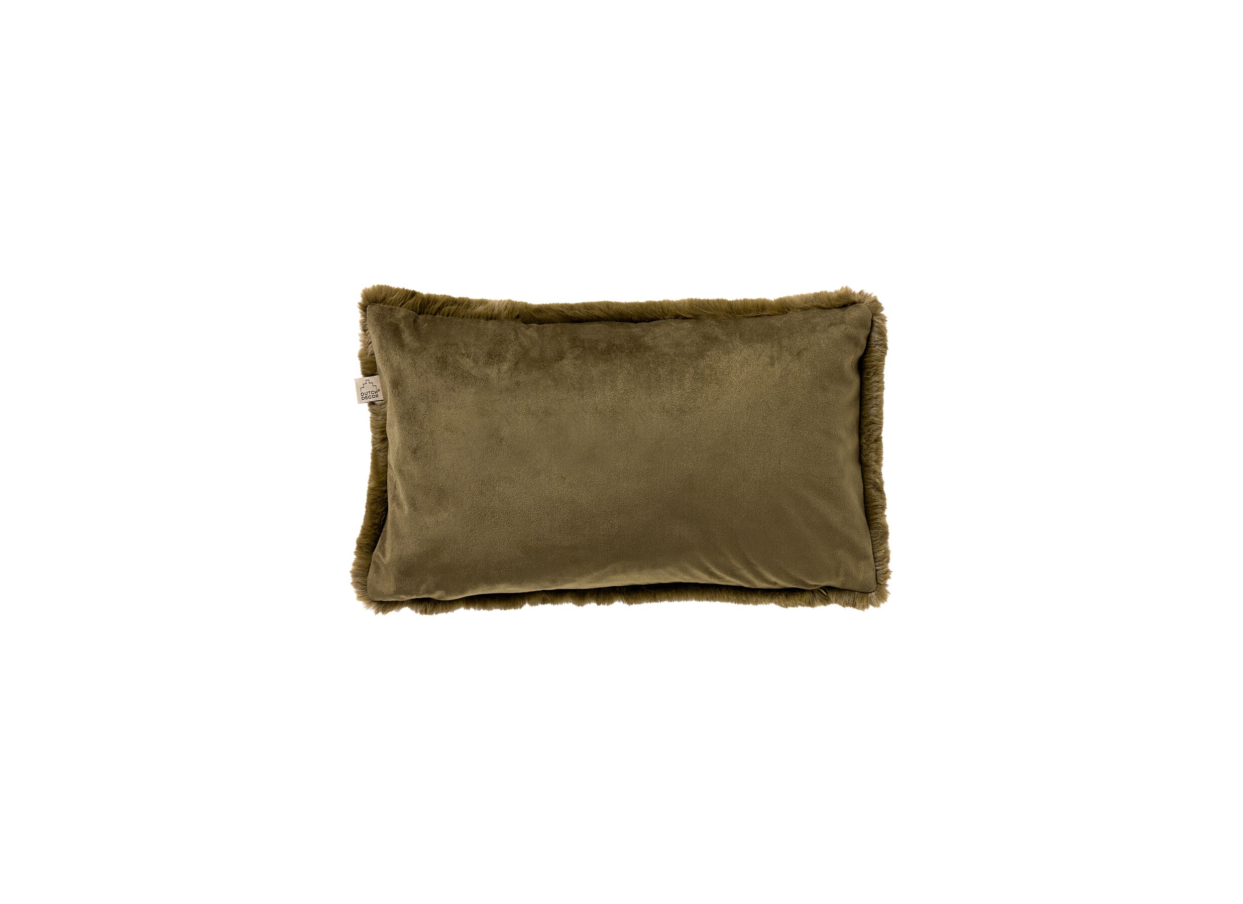 Detail - Coussin Zaya 50x30cm - tissu - military olive