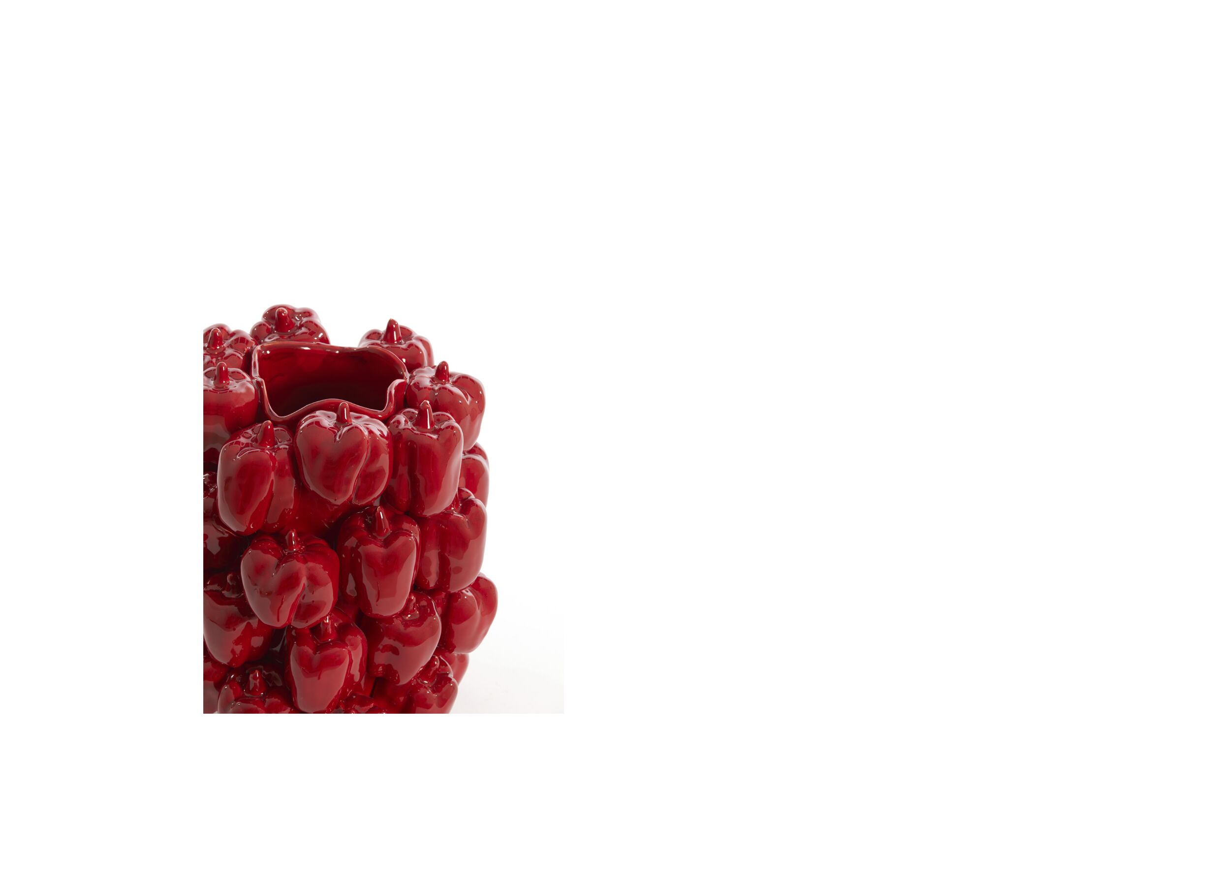 Detailfoto - Vaas Bellpepper H32,5cm - keramiek - rood