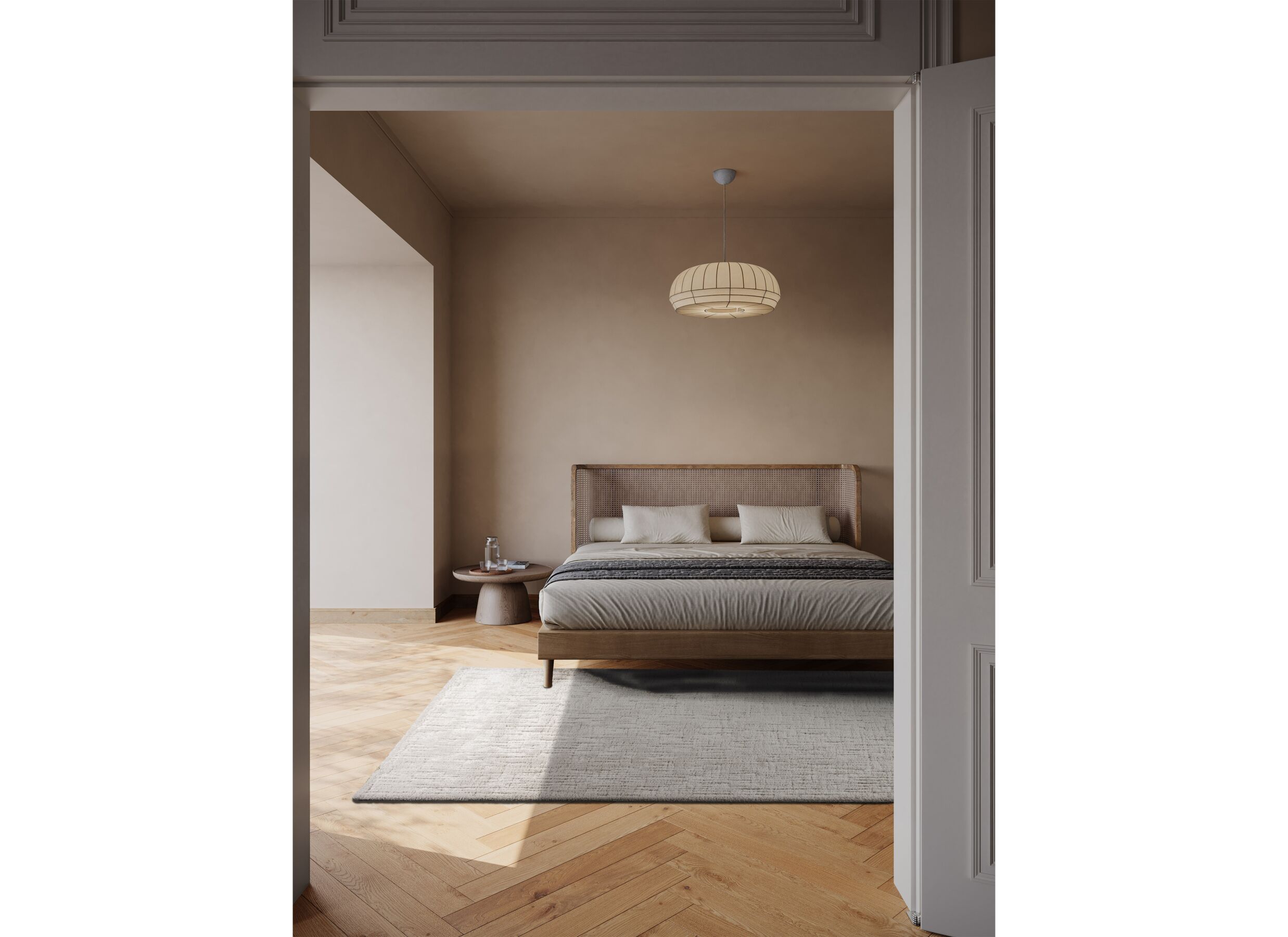 Foto ambiance - Tapis Madagaskar 120x170cm - fibre de polyester - blanc