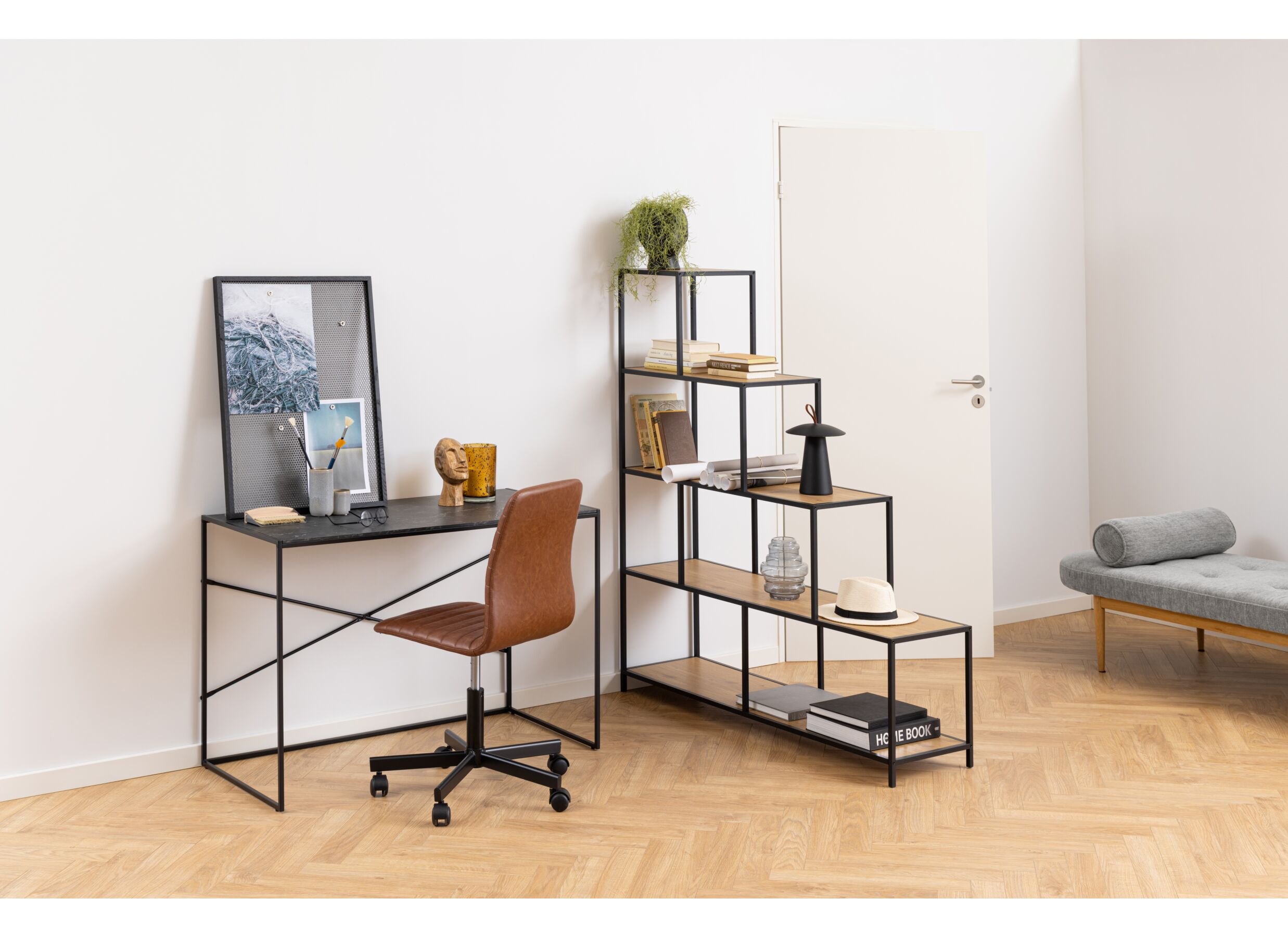 Étagère 135x35x150cm - décor - chêne