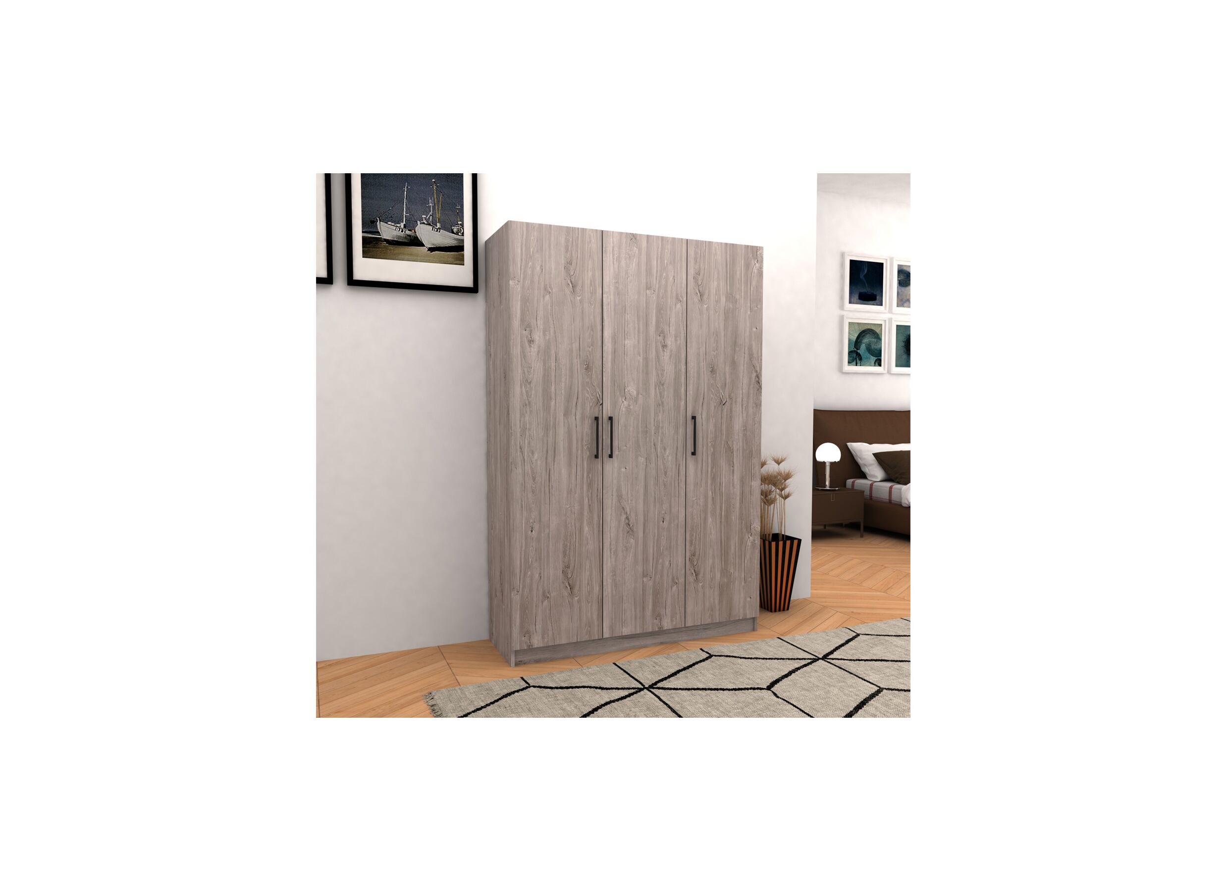 Opbergkast 120cm - decor - new grey oak
