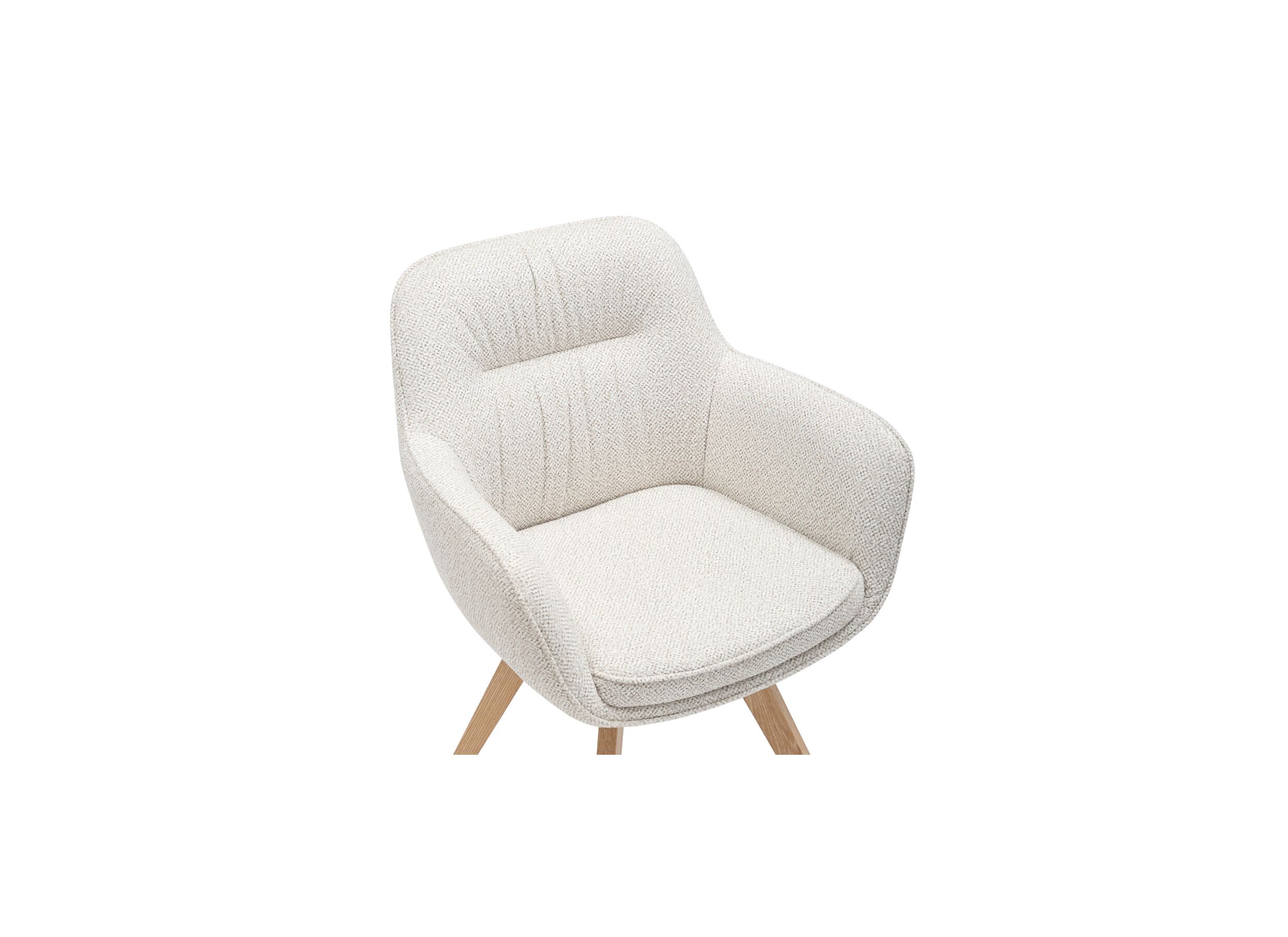 Detail - Chaise coque Tristan 63x62,5x86,5cm - fibre polyester - beige