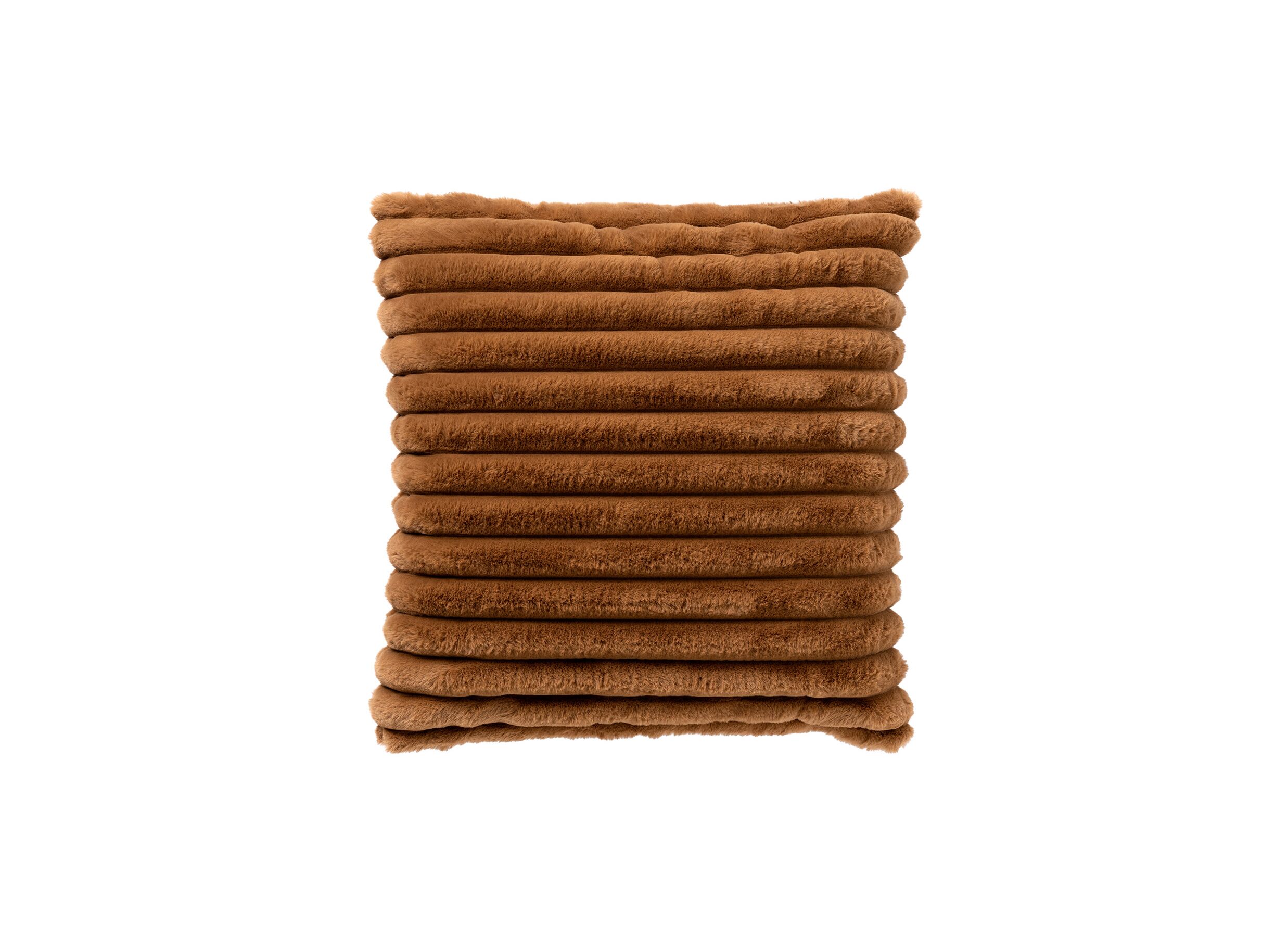 Coussin Hazel 50x50cm tobacco brown - Coussin Hazel 50x50cm - tissu - tobacco brown