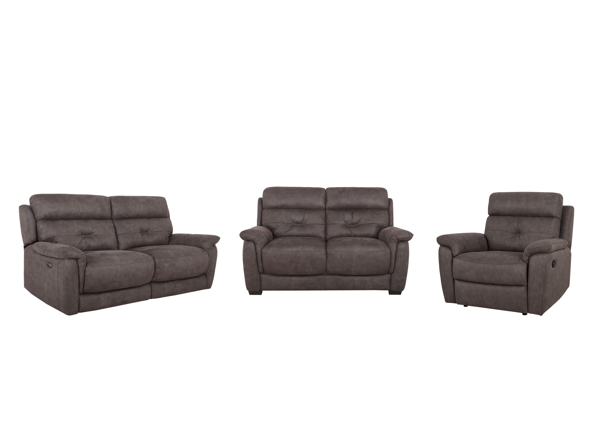Zetel Twitch 2 - Zetel Twitch 2,5+2+1-zit - stof - grijs met relax