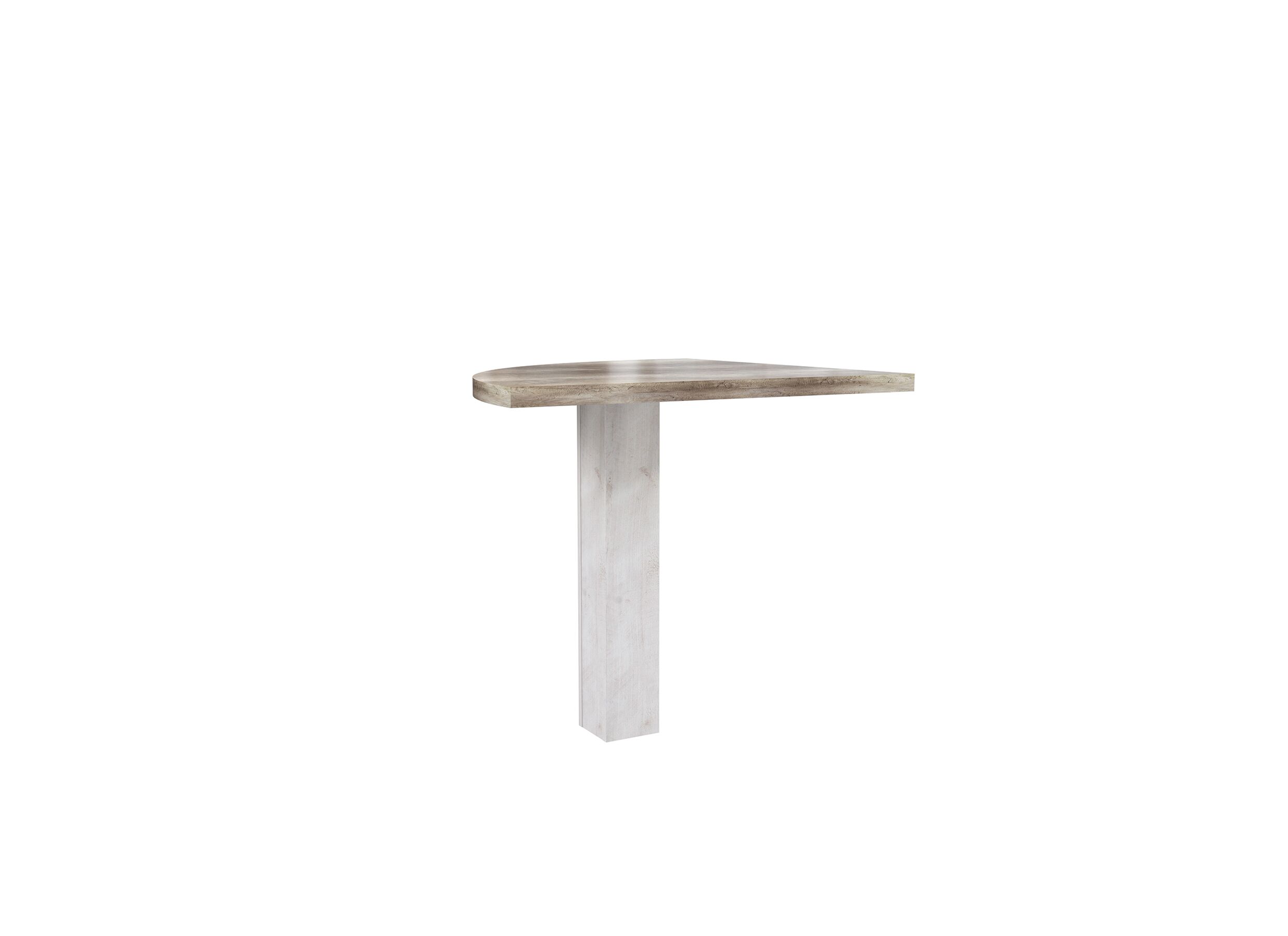 Hoekbureau Duro 80x72x80cm - meubelplaat - pine white/antique oak