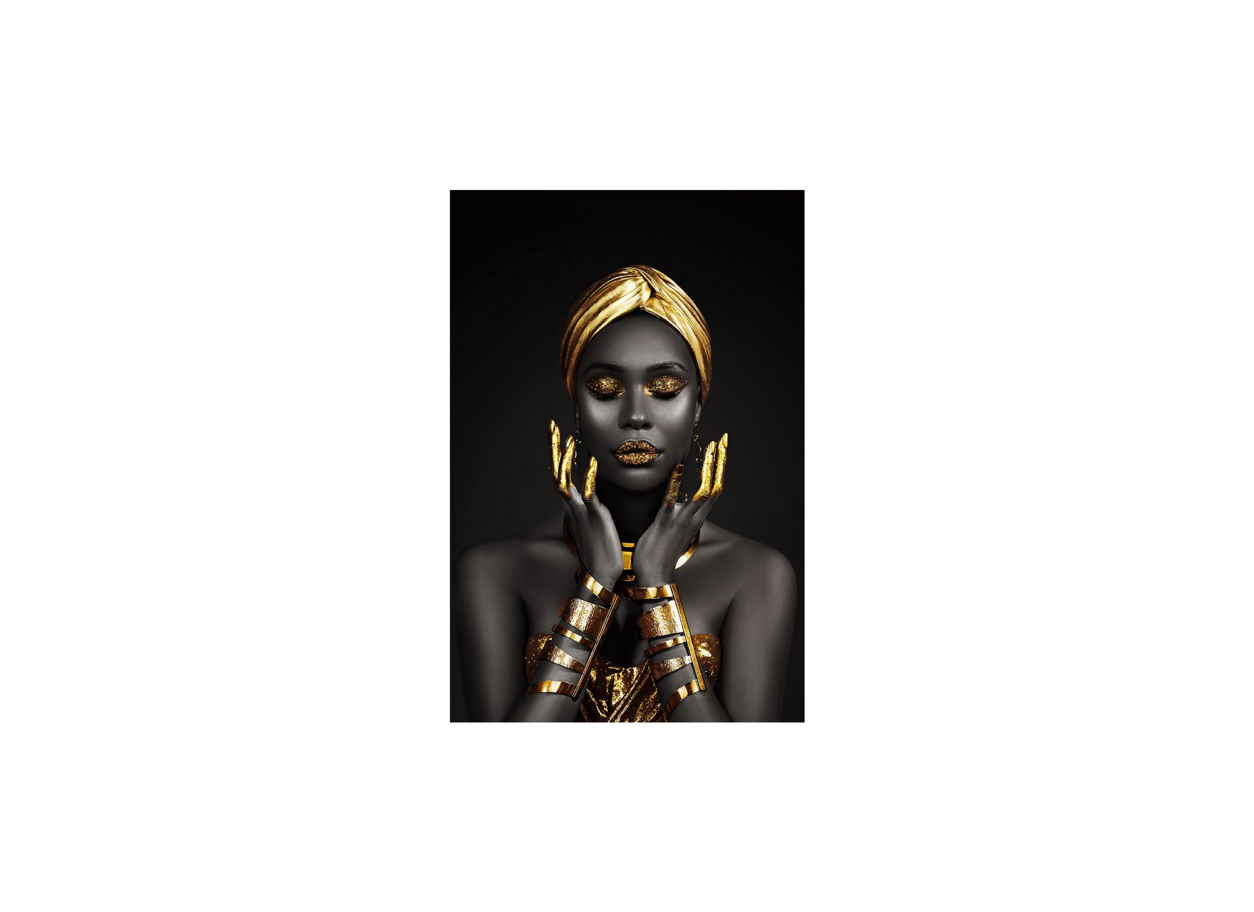Impression sur toile Black & Gold 60x90cm - Impression sur toile Black & Gold 60x90cm