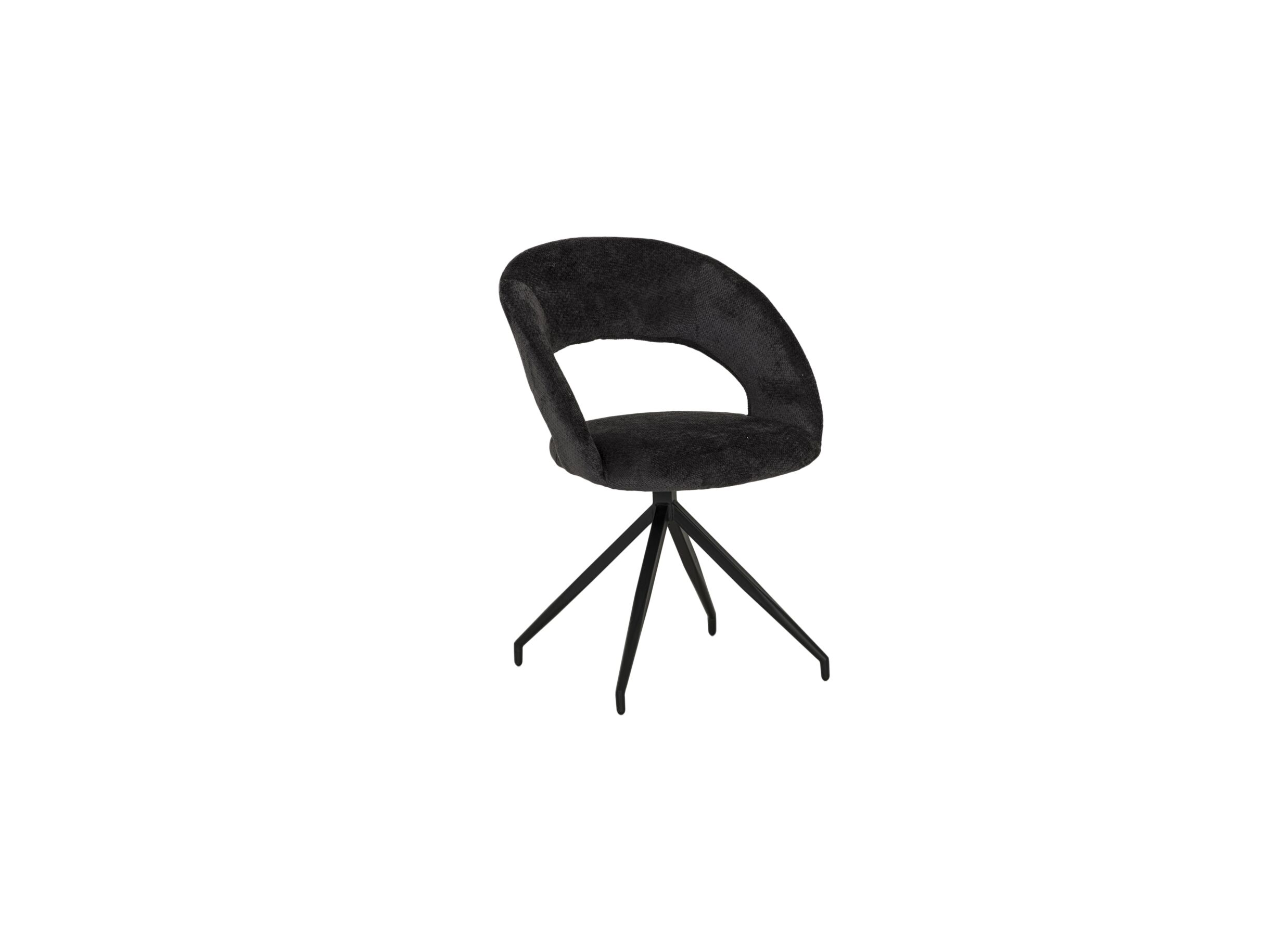 Plus Important - Chaise Indy 58x60x85cm - tissu - anthracite