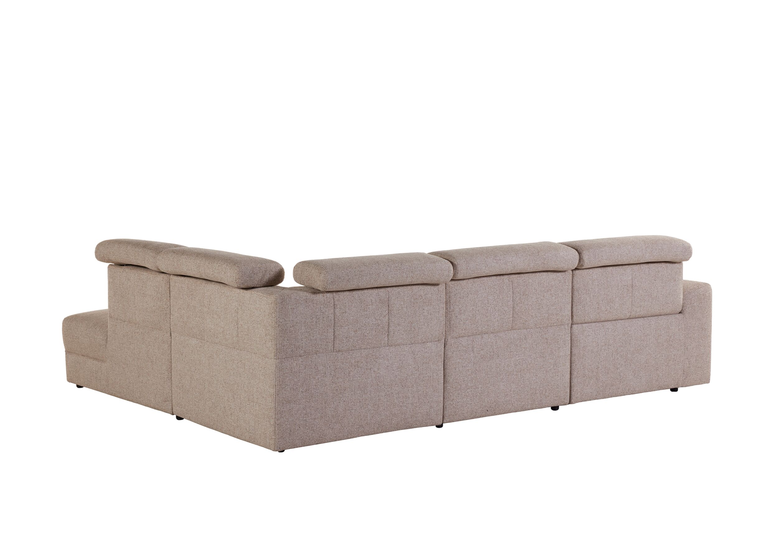 Overzichtsfoto - Hoeksalon Lizzie 289x227cm - stof - beige