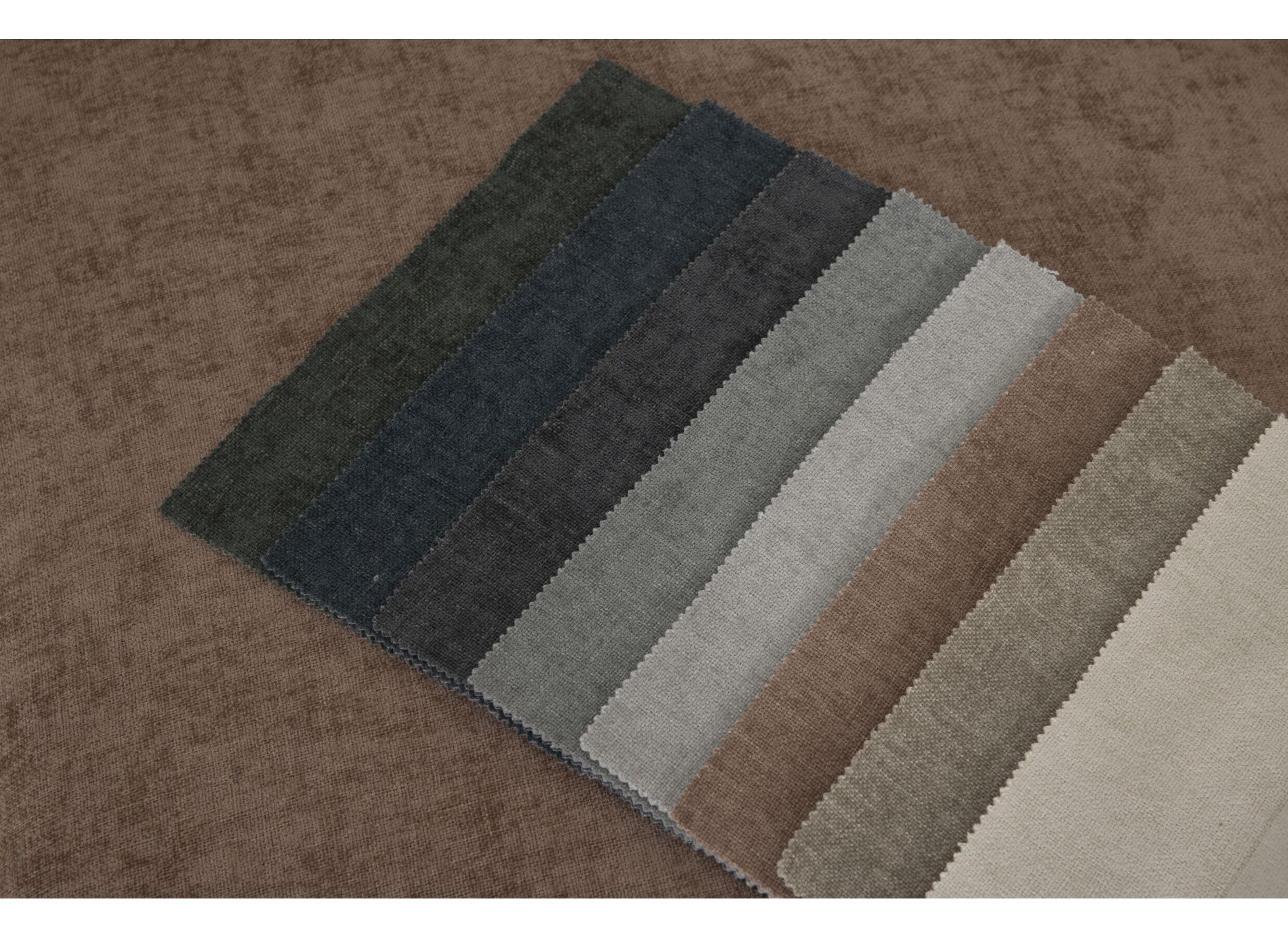 Kleurstaal - Hoeksalon Alea 272x178cm - stof - siena met bedfunctie