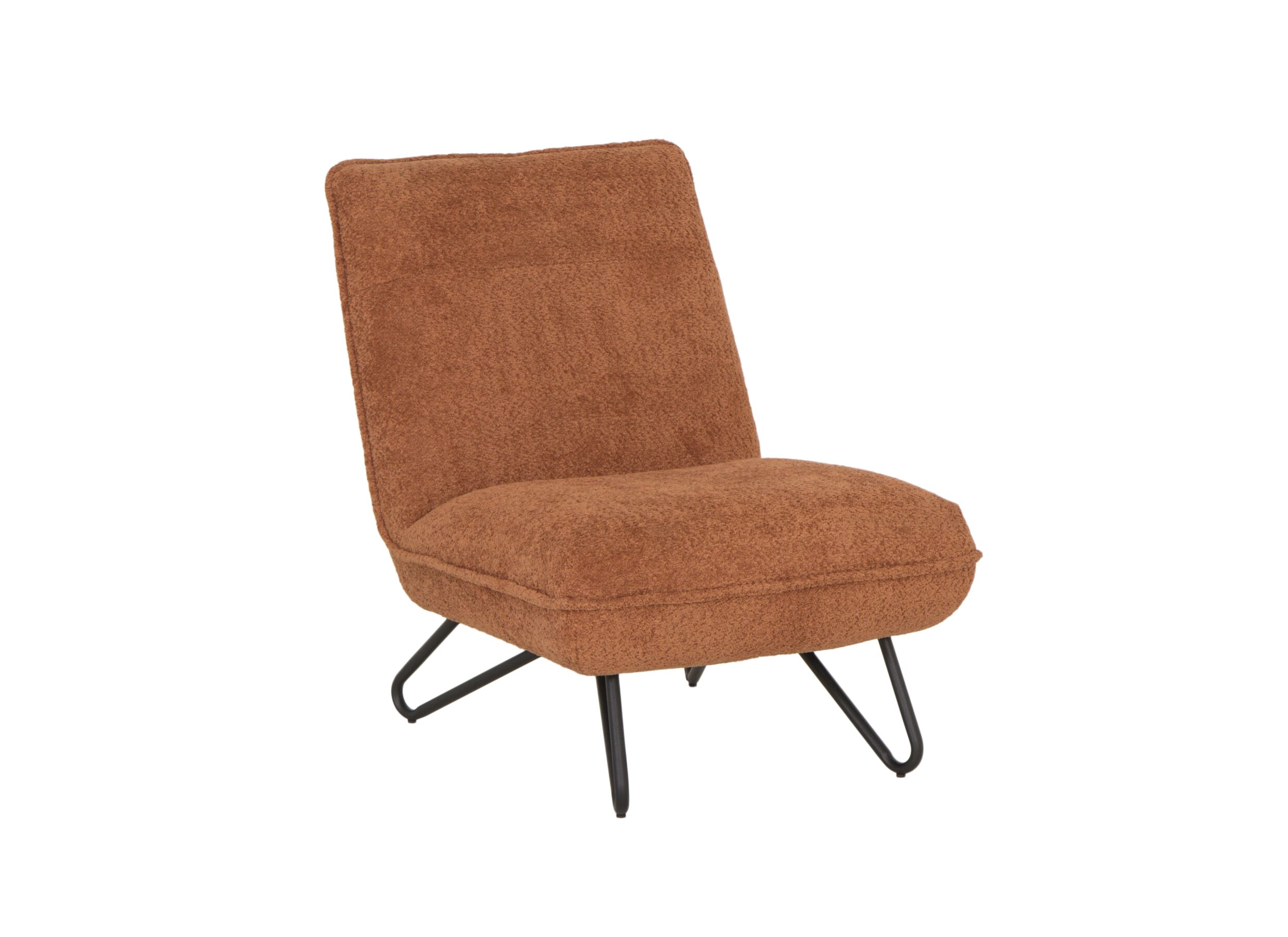 Plus Important - Fauteuil Guts 67,5x93x82cm - bouclé - cognac