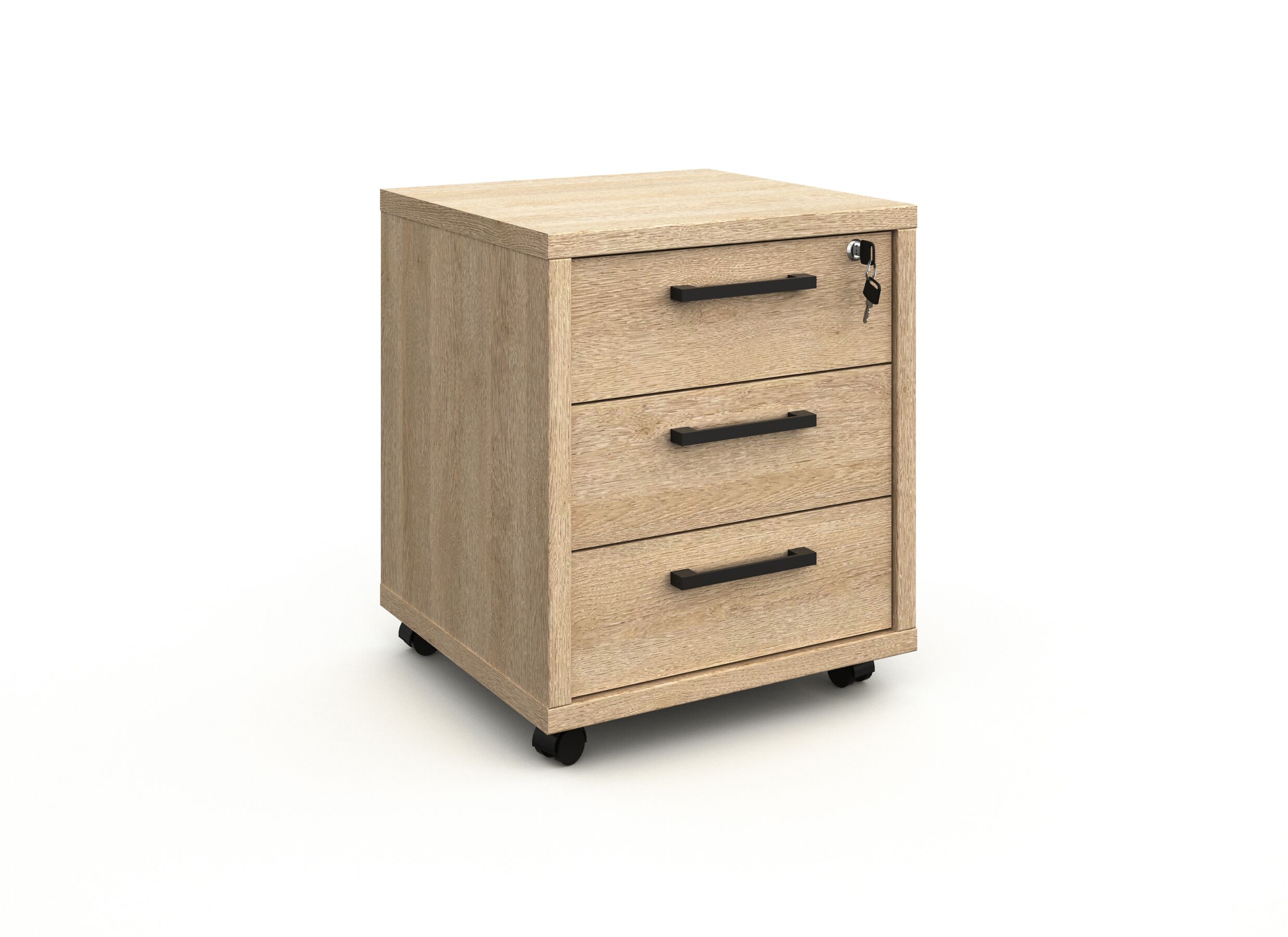 Ladeblok Flexo-2 51x48x59cm - decor - zand eik met slot - Ladeblok Flexo-2 51x48x59cm - decor - zand eik met slot