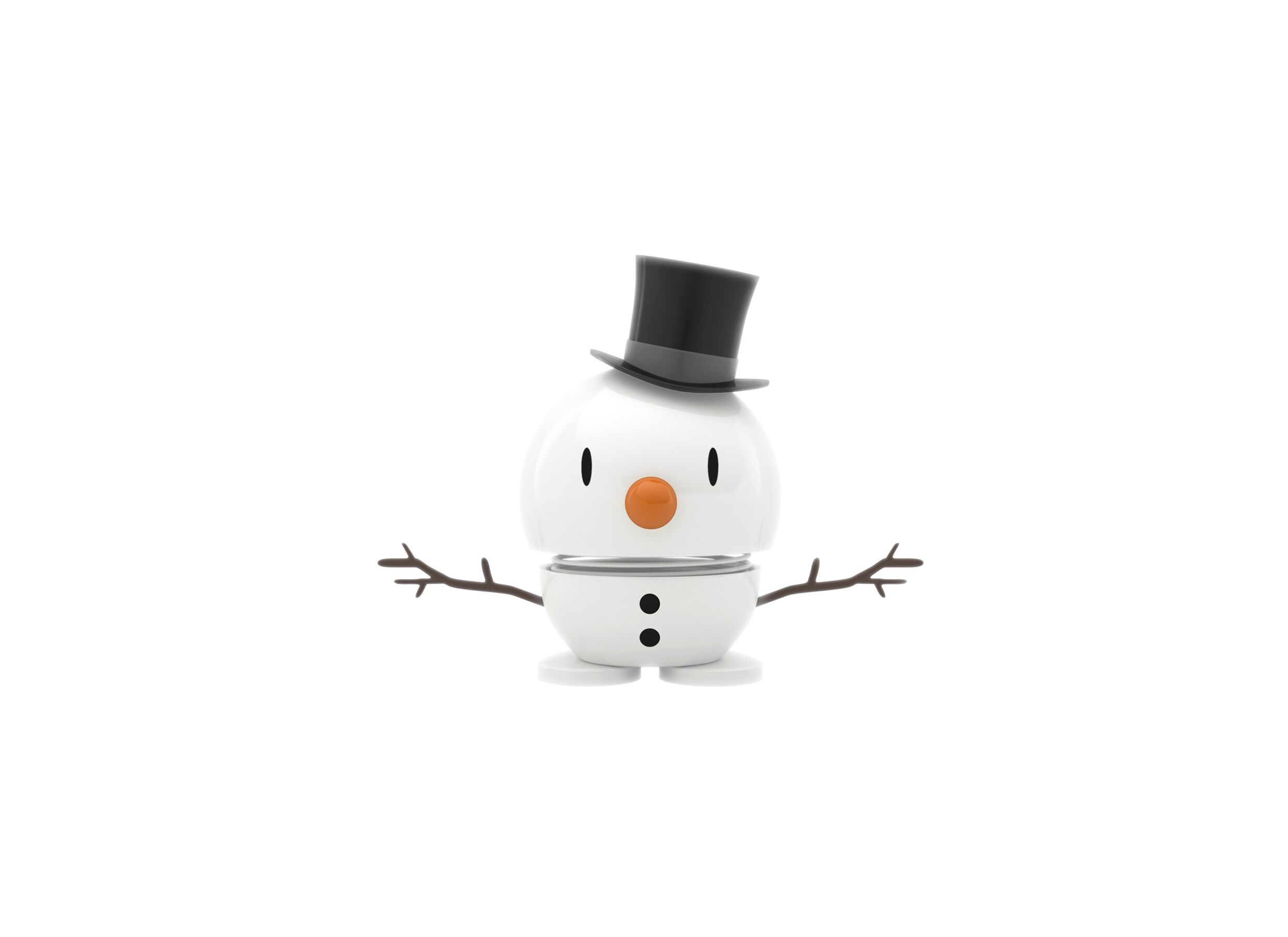 Figuur Hoptimist Snowman S H7 - Figurine Hoptimist Snowman S H7,8cm - plastique - blanc