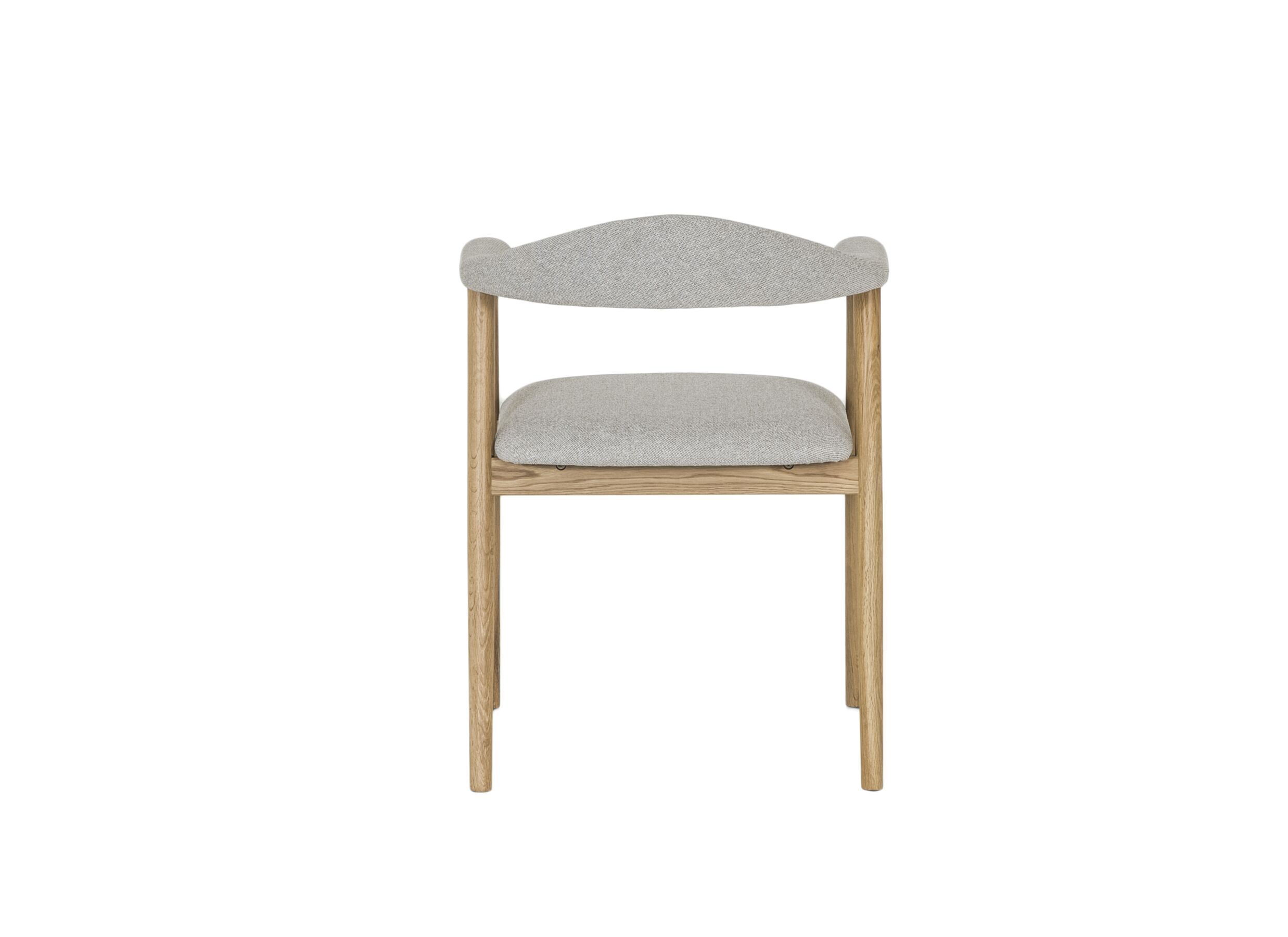 Aperçu - Chaise Herbie 56x55x73cm - chêne massif & tissu - beige