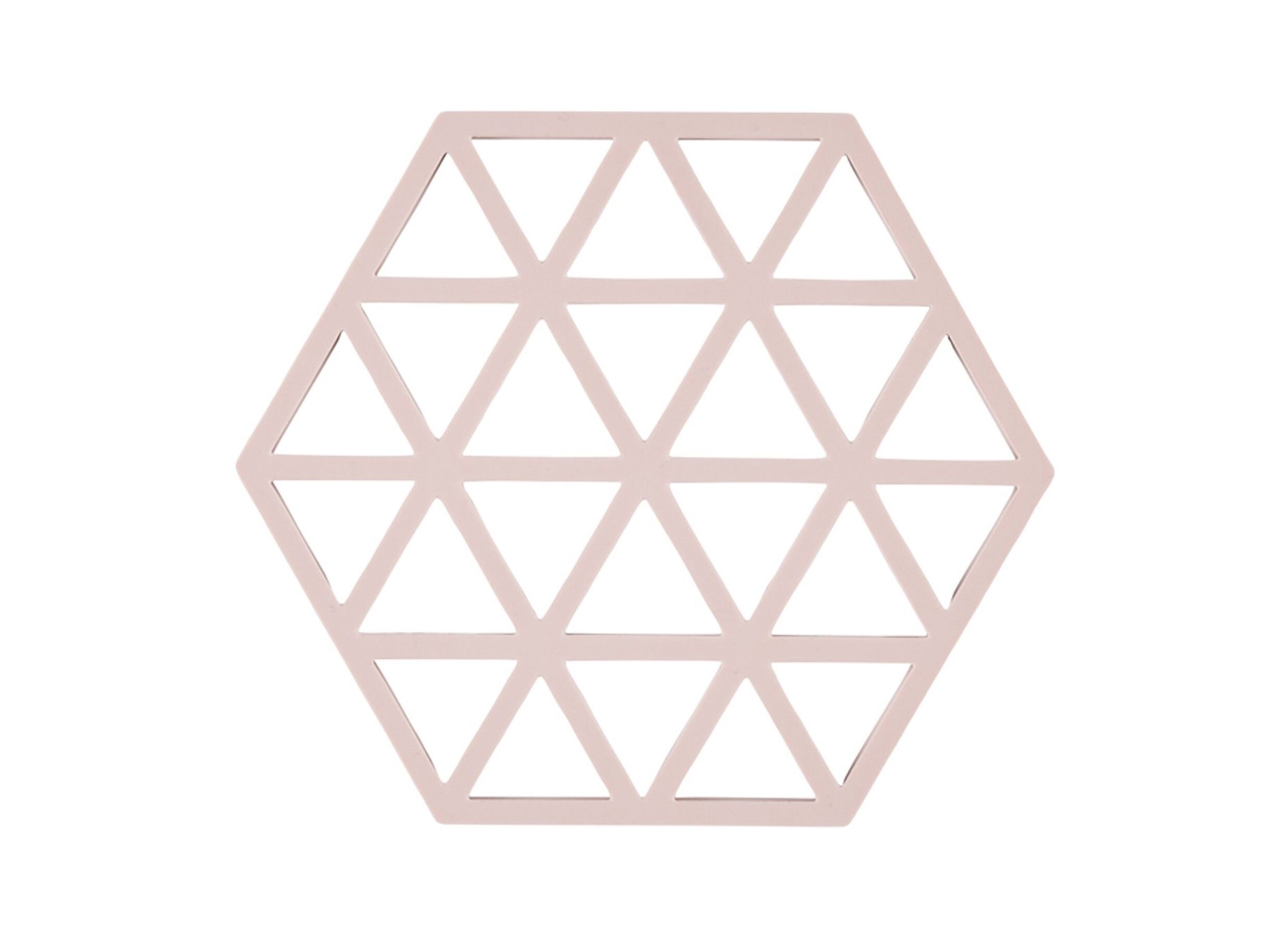 Pannenonderzetter 16x14cm - silicone - roze - Sous-plat 16x14cm - silicone - rose