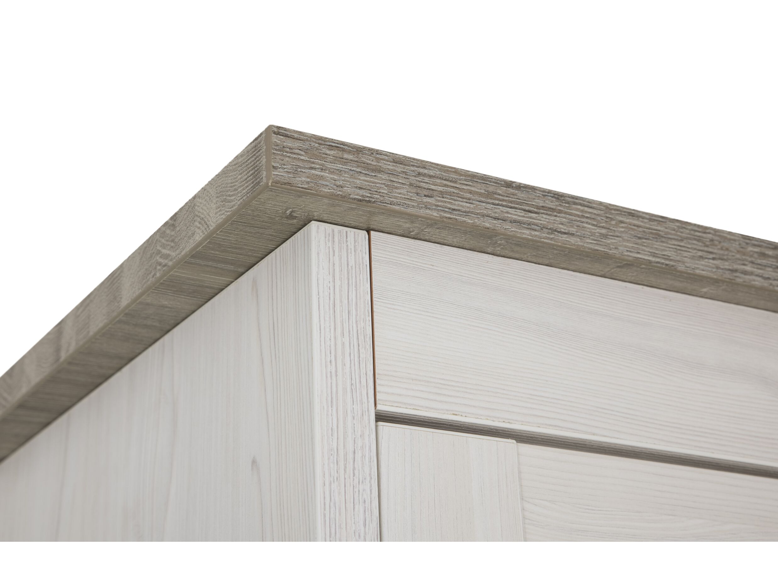 Detailfoto - Vitrinekast 122cm - decor - lariks/bruine eik