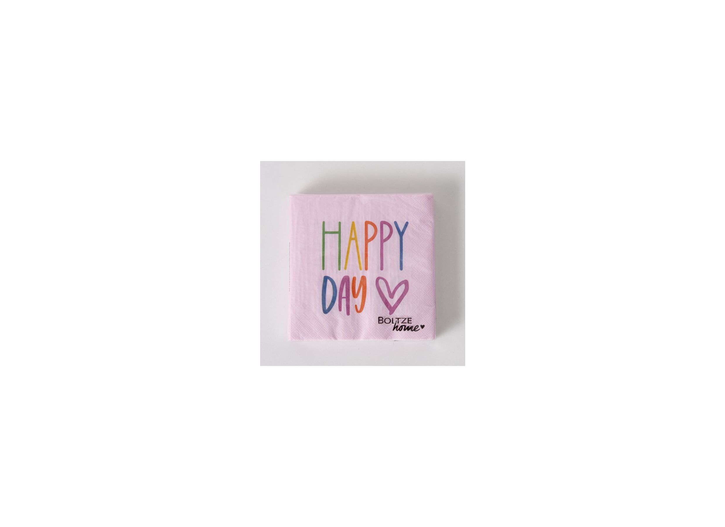 Overzichtsfoto - Serviette Happy 17x17cm multicolor 20 stuks