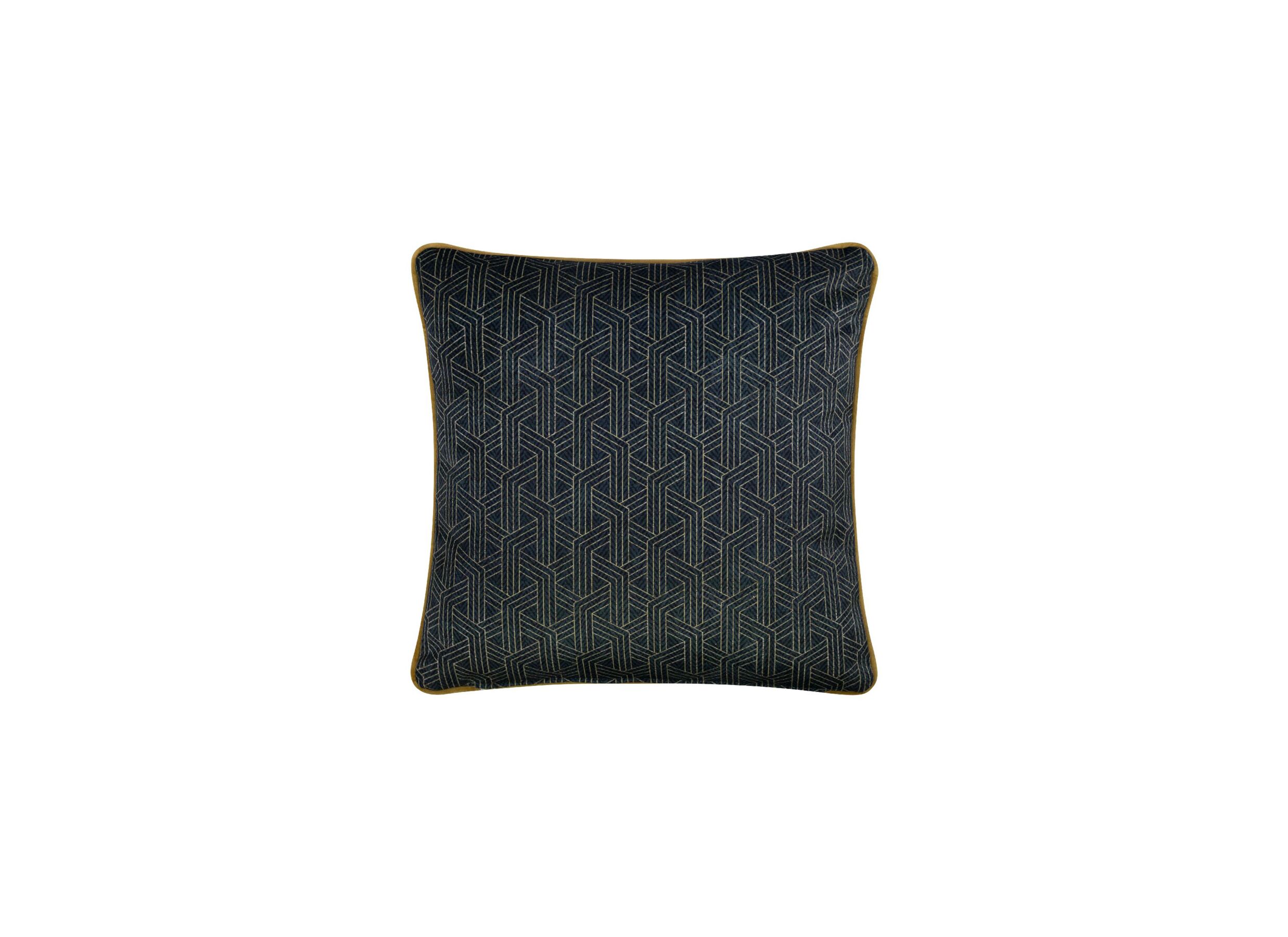 Aperçu - Coussin Joka 45x45cm - polyester - noir/jaune