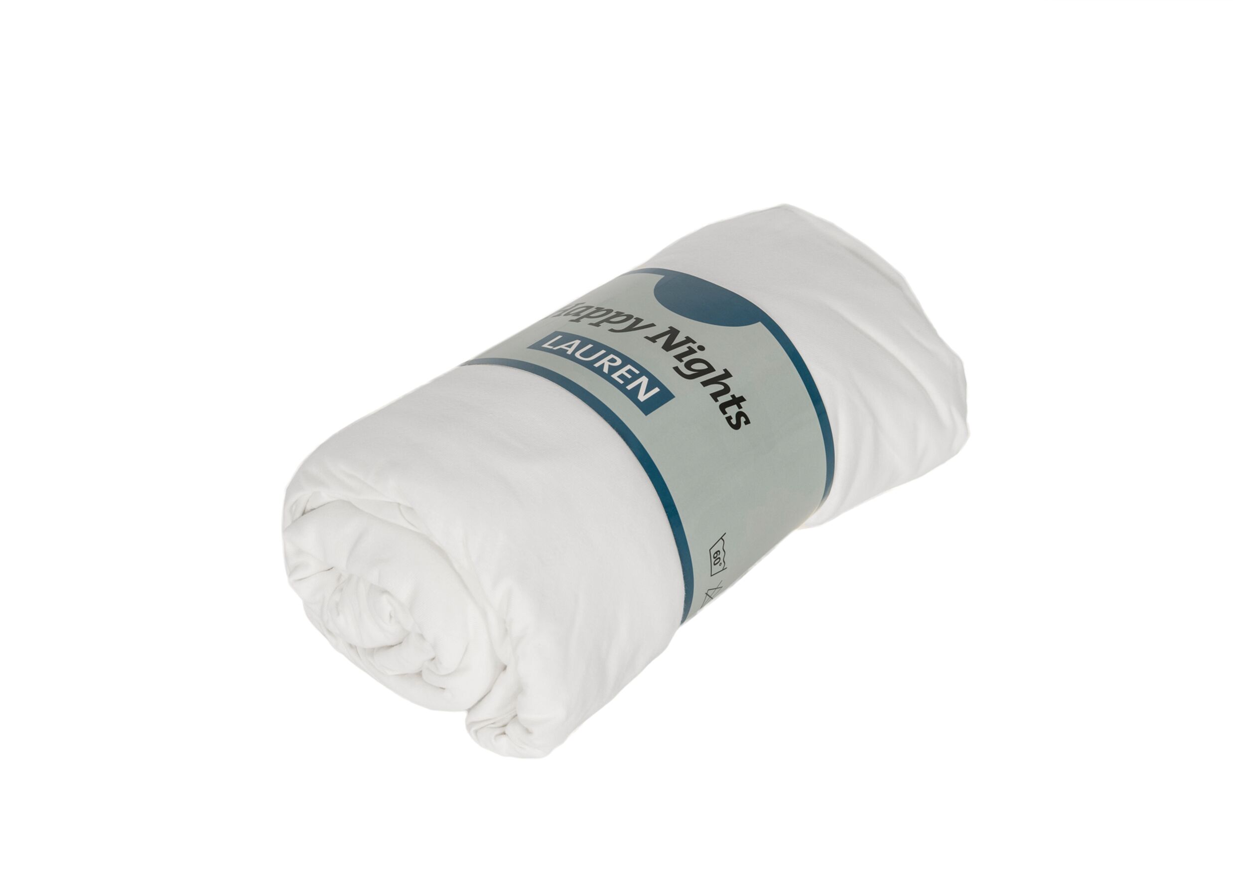 Aperçu - Drap-housse Lauren 160x200cm - jersey coton - blanc