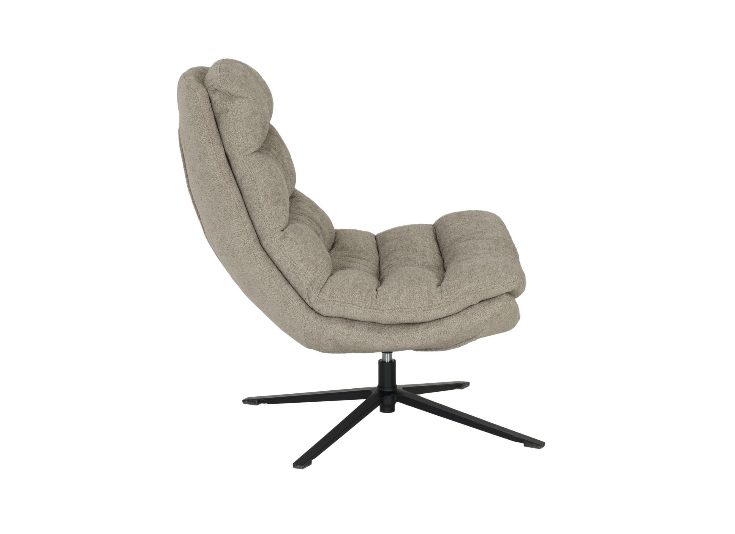 Fauteuil pivotant Pole Pole 82x92x100cm - tissu - beige
