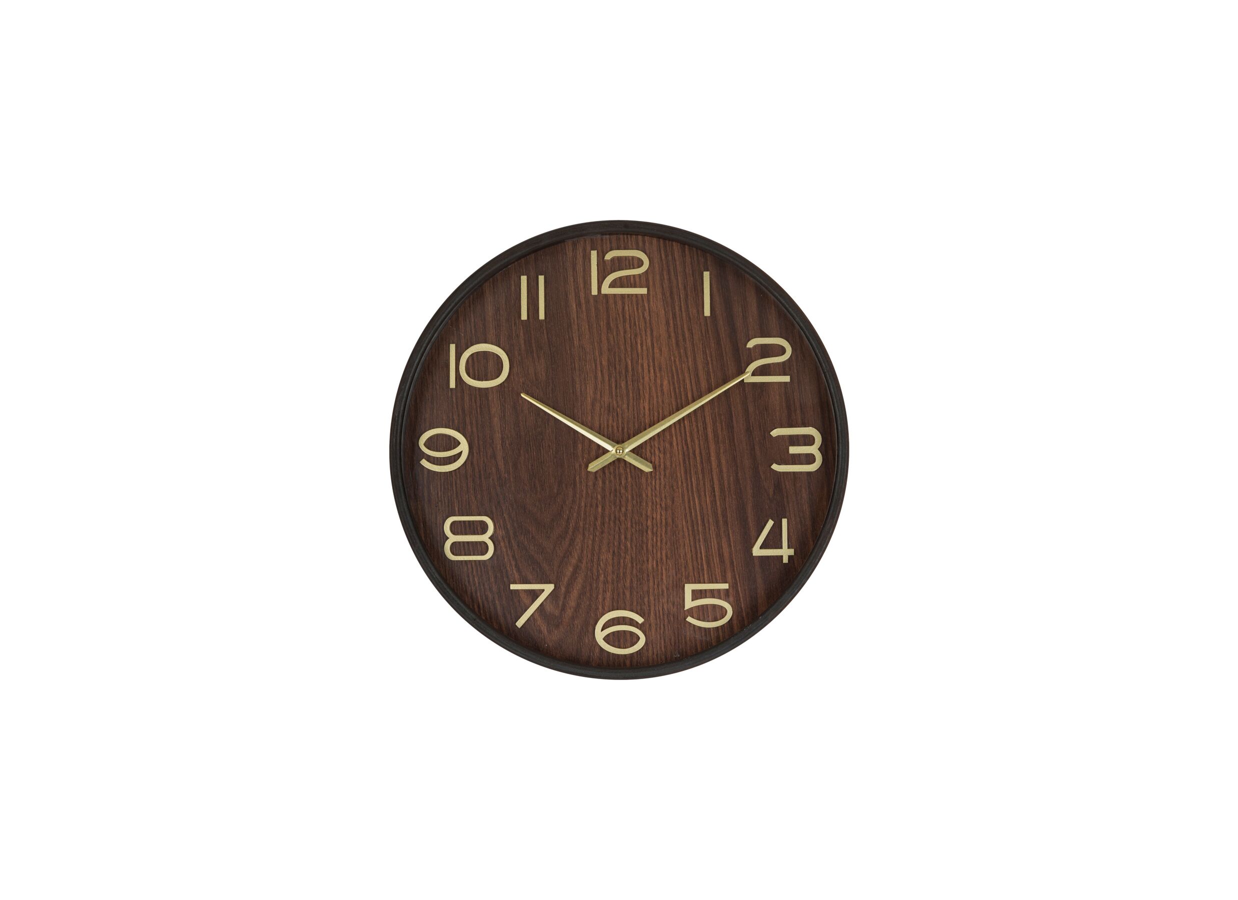 Wandklok Ivana Ø38cm - MDF - bruin - Wandklok Ivana Ø38cm - MDF - bruin